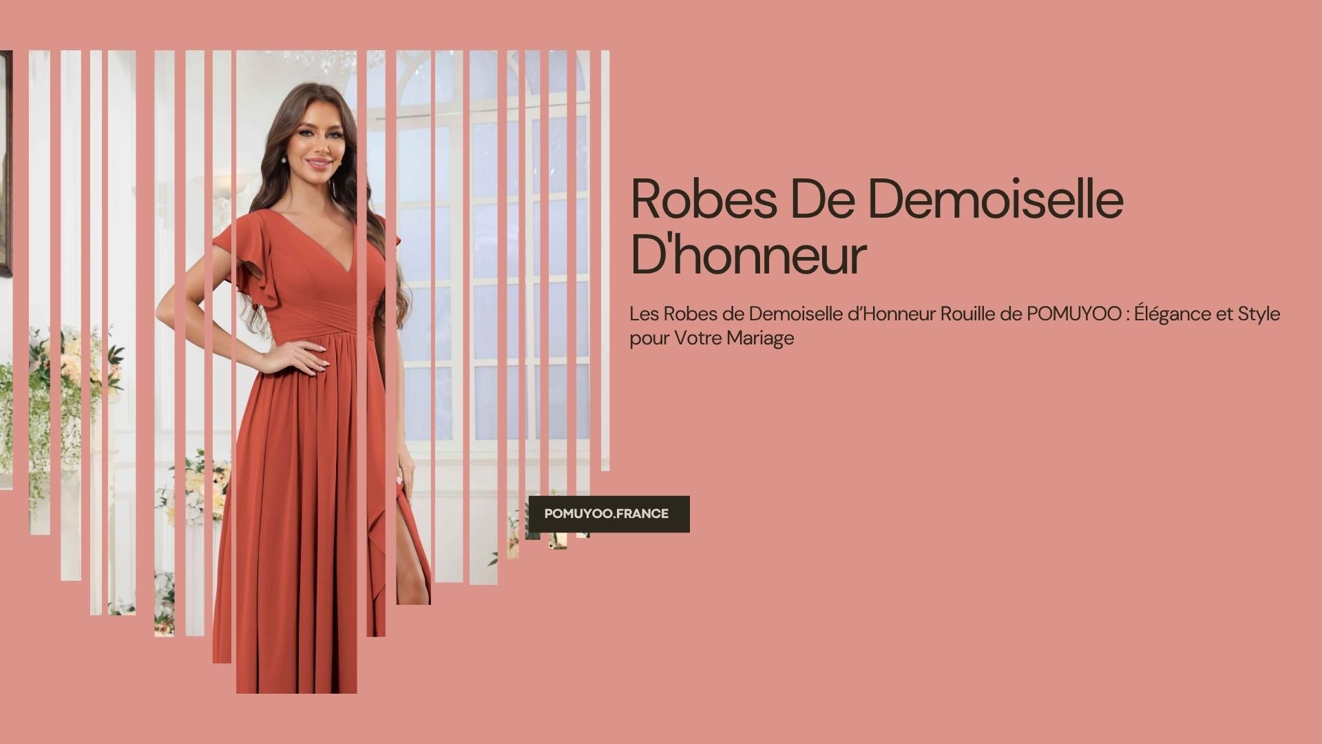 Les Robes de Demoiselle d’Honneur Rouille de POMUYOO : Élégance et Style pour Votre Mariage