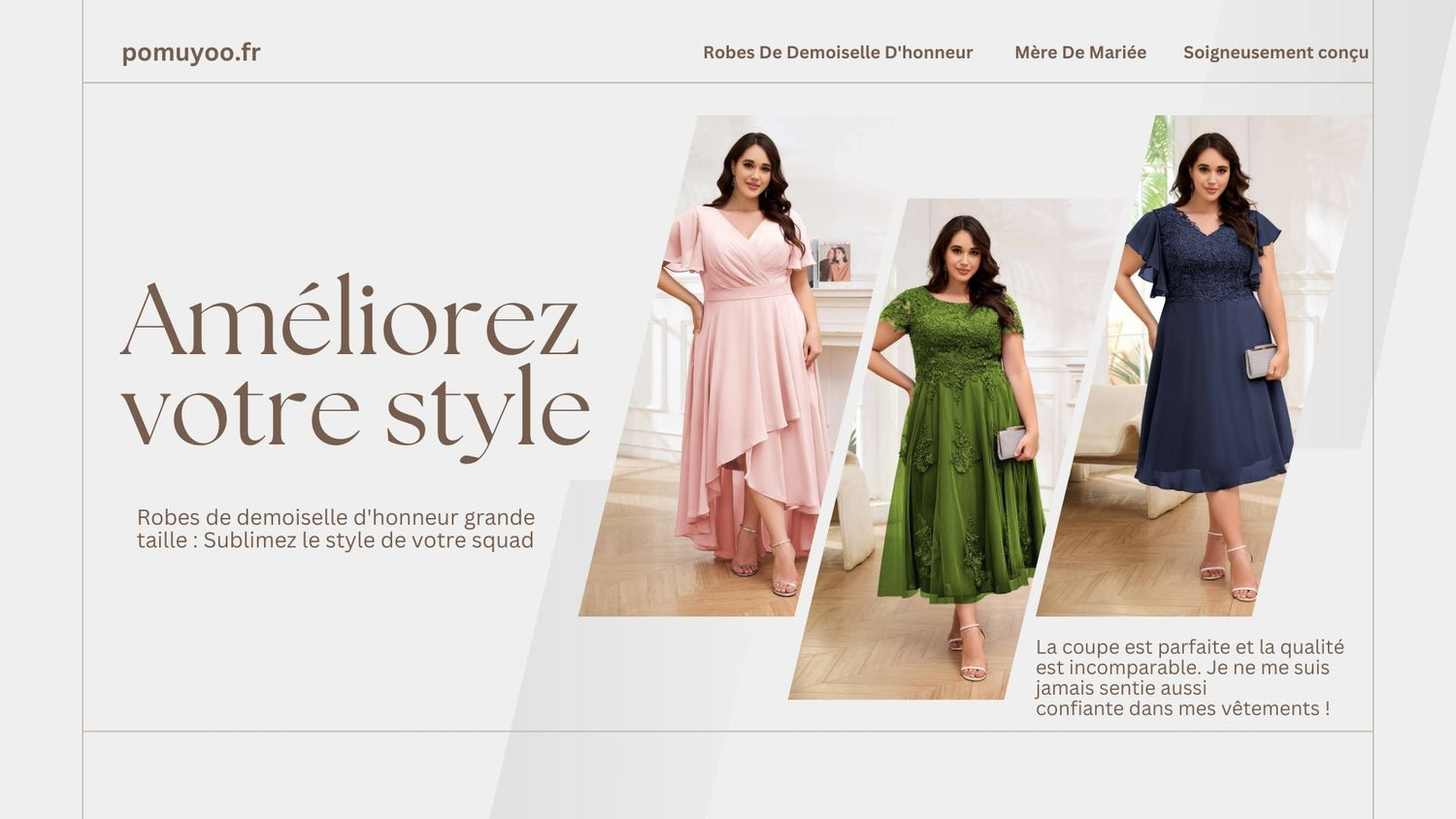 Robes de demoiselle d'honneur grande taille : Sublimez le style de votre squad