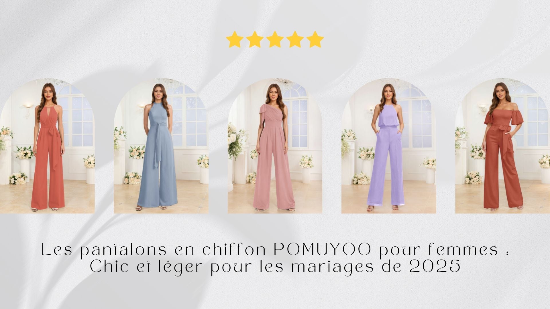 Les pantalons en chiffon POMUYOO pour femmes : Chic et léger pour les mariages de 2025