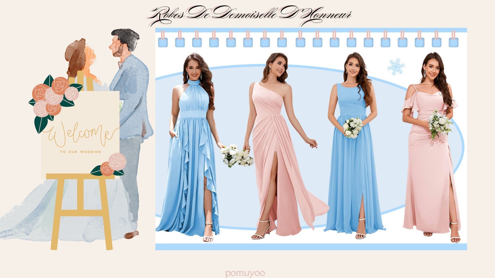 Comment Assortir les Robes des Demoiselles d’Honneur aux Cravates des Garçons d’Honneur avec POMUYOO