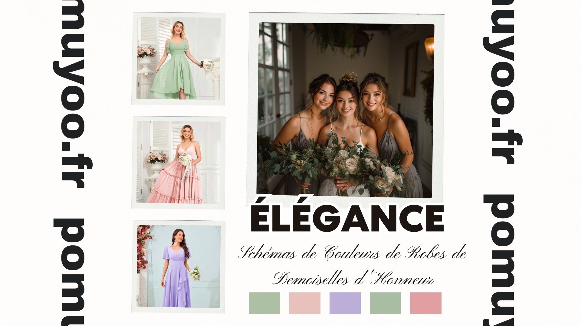 Schémas de Couleurs de Robes de Demoiselles d'Honneur : L'Élégance des Tons Harmonieux avec Pomuyoo