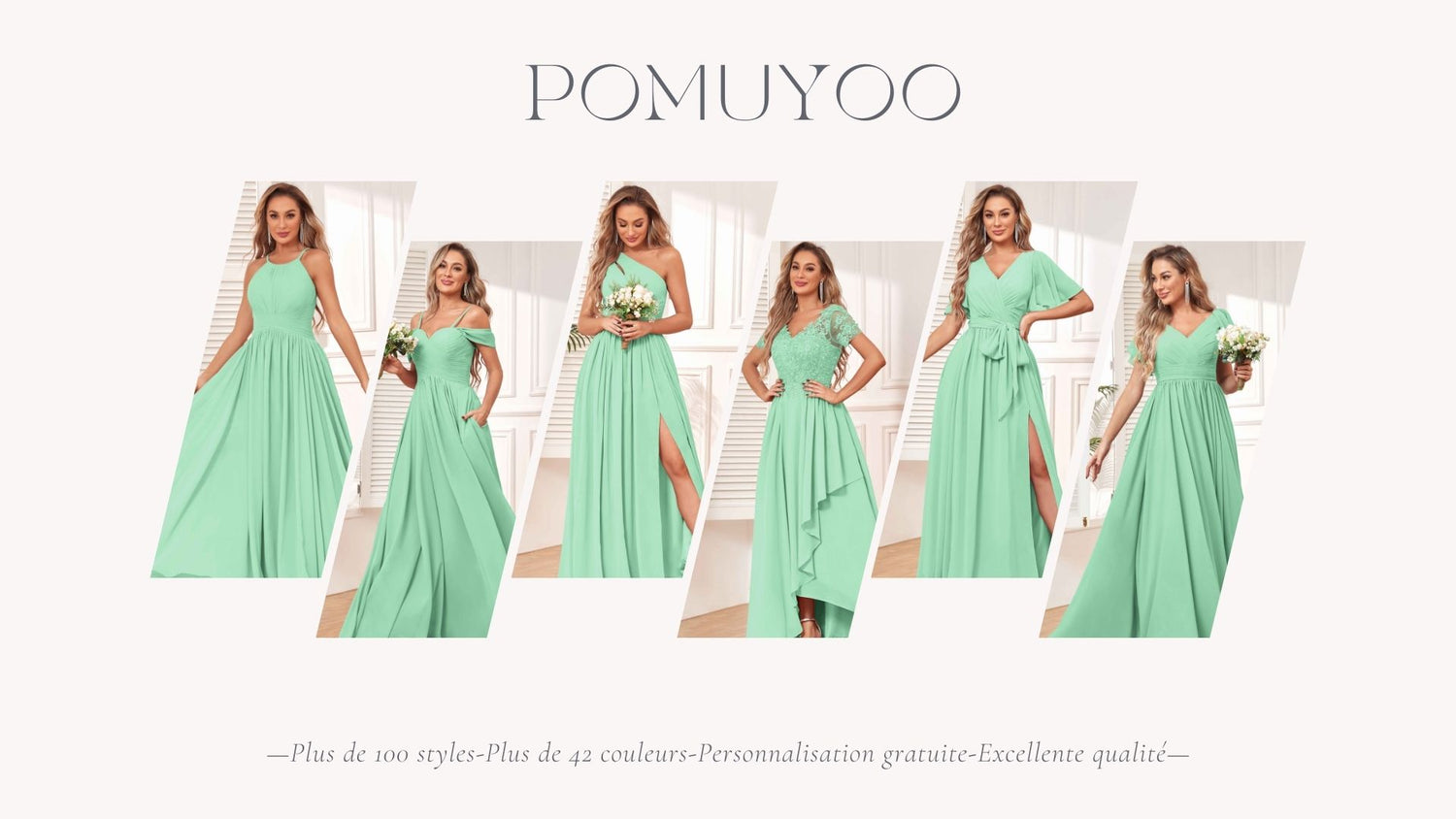 Styles de robes qui complètent les robes de demoiselle d'honneur vert menthe