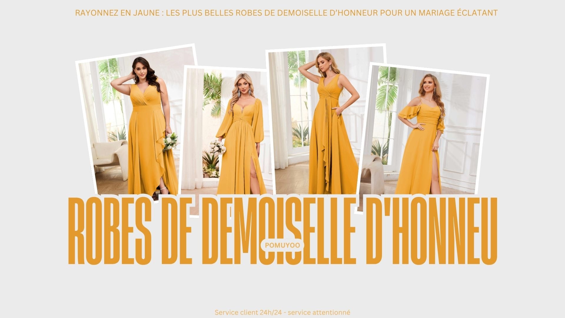 Rayonnez en Jaune : Les Plus Belles Robes de Demoiselle d’Honneur pour un Mariage Éclatant