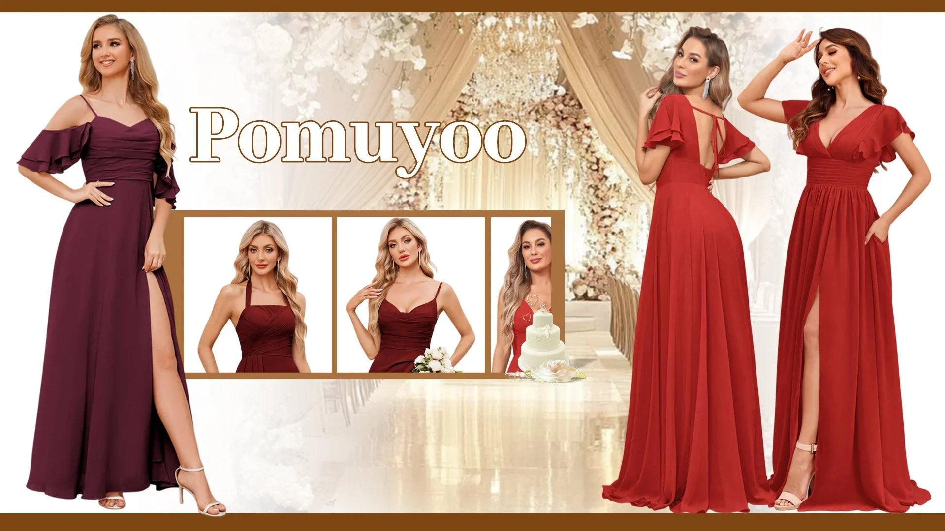 Le rouge par excellence votre guide des robes de demoiselle d'honneur pour un mariage de Noël.