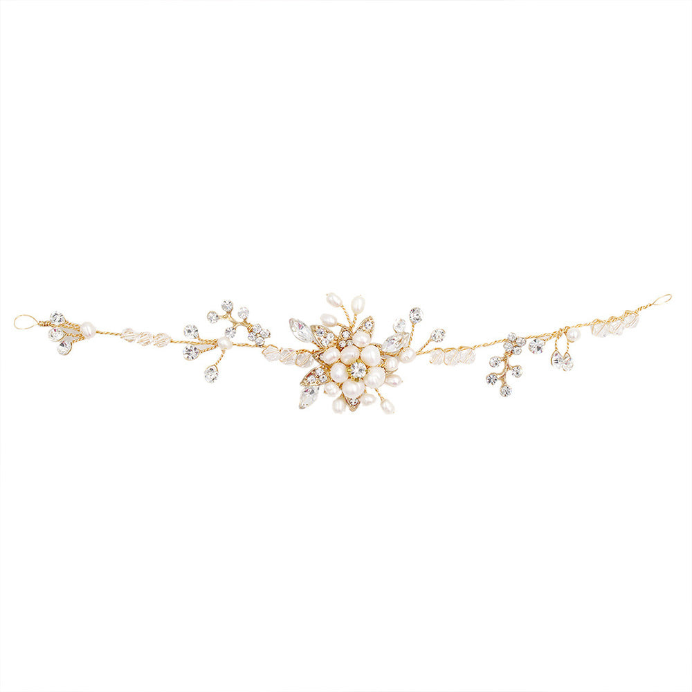 Bracelet De Mariage Chic Fleur Et Perles