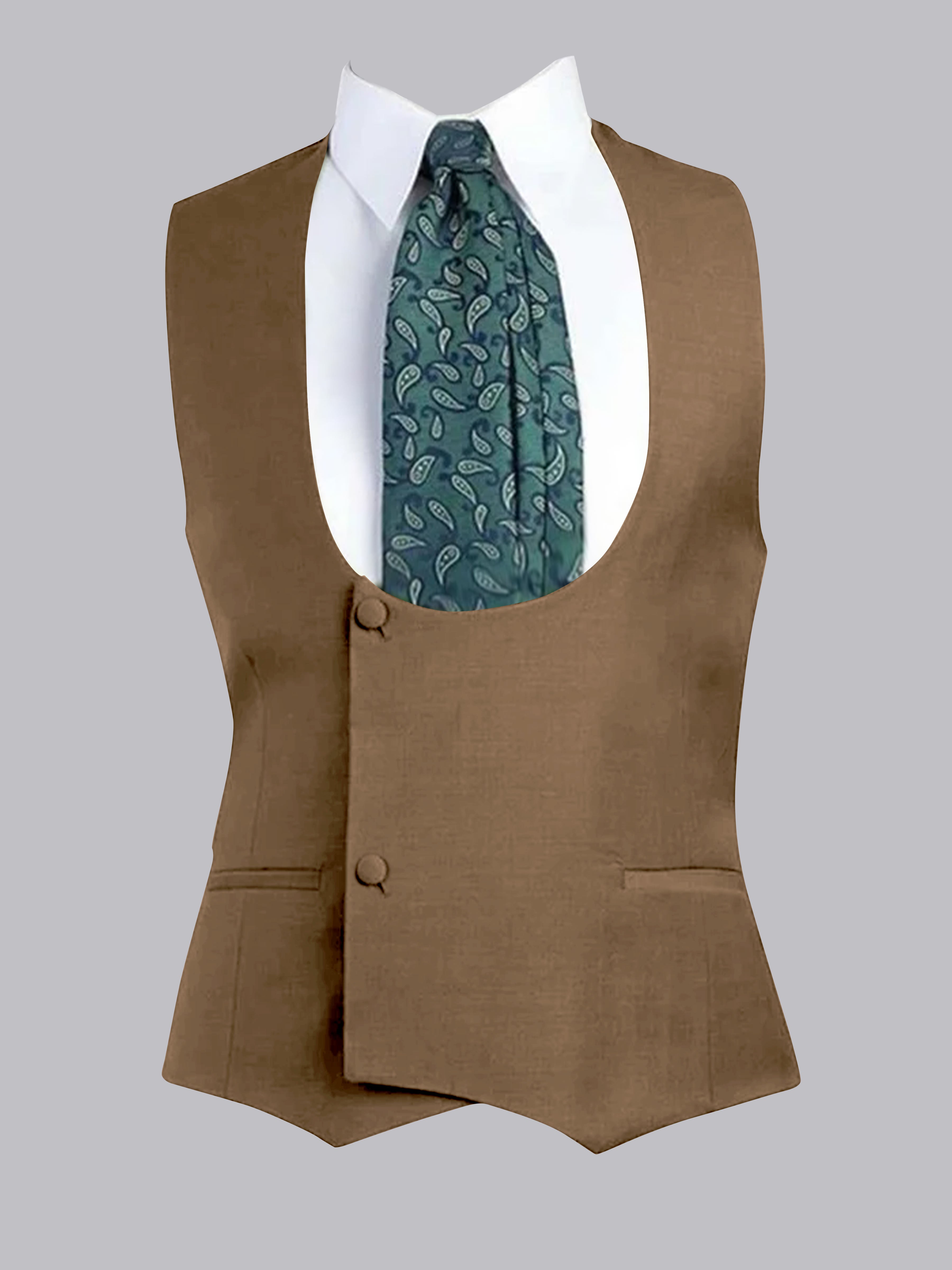 Gilet À Coupe Ajustée à Deux Bouton Pour Homme