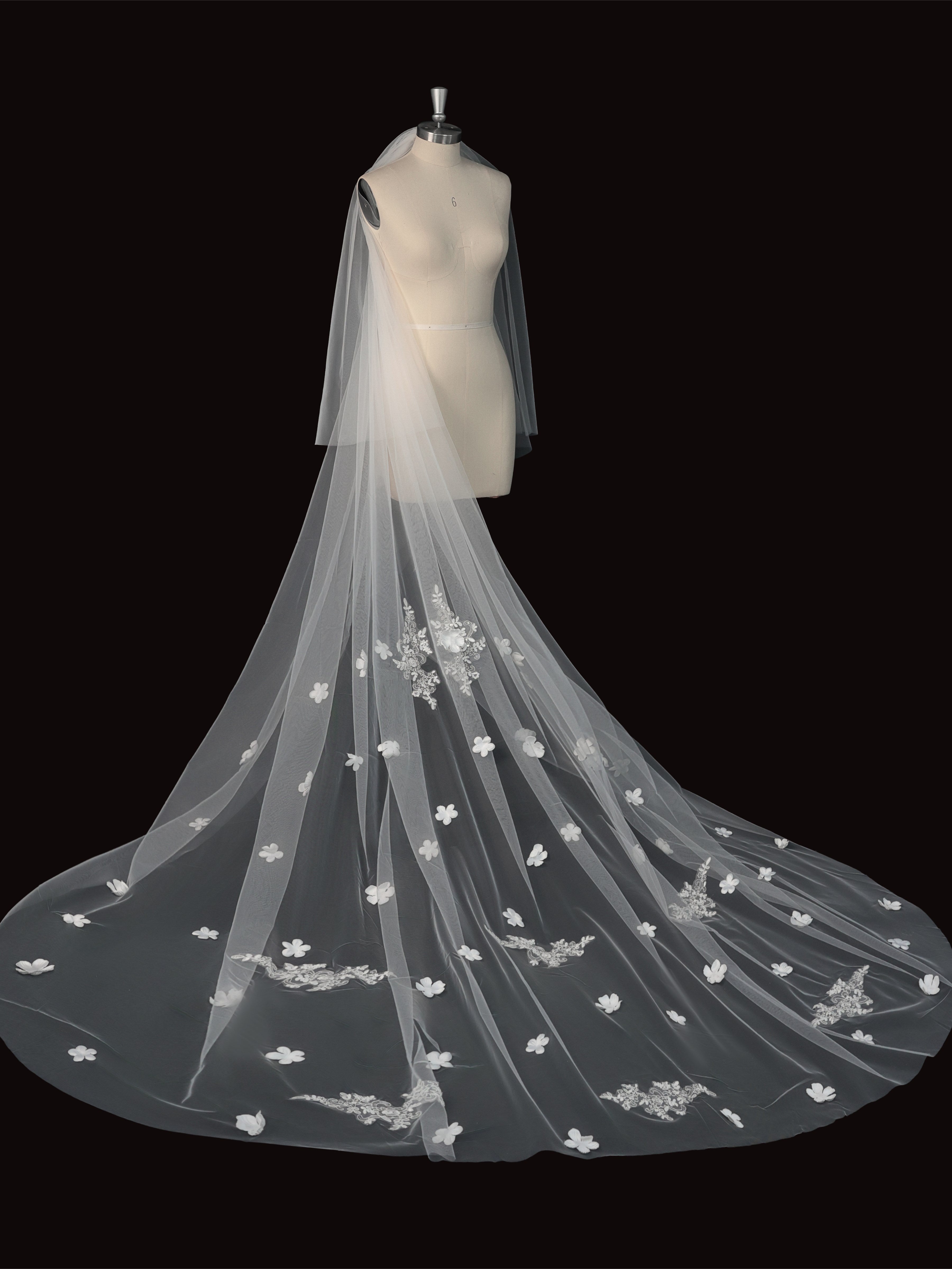 Voile De Mariée Papillon Avec Tra?ne Cathédrale