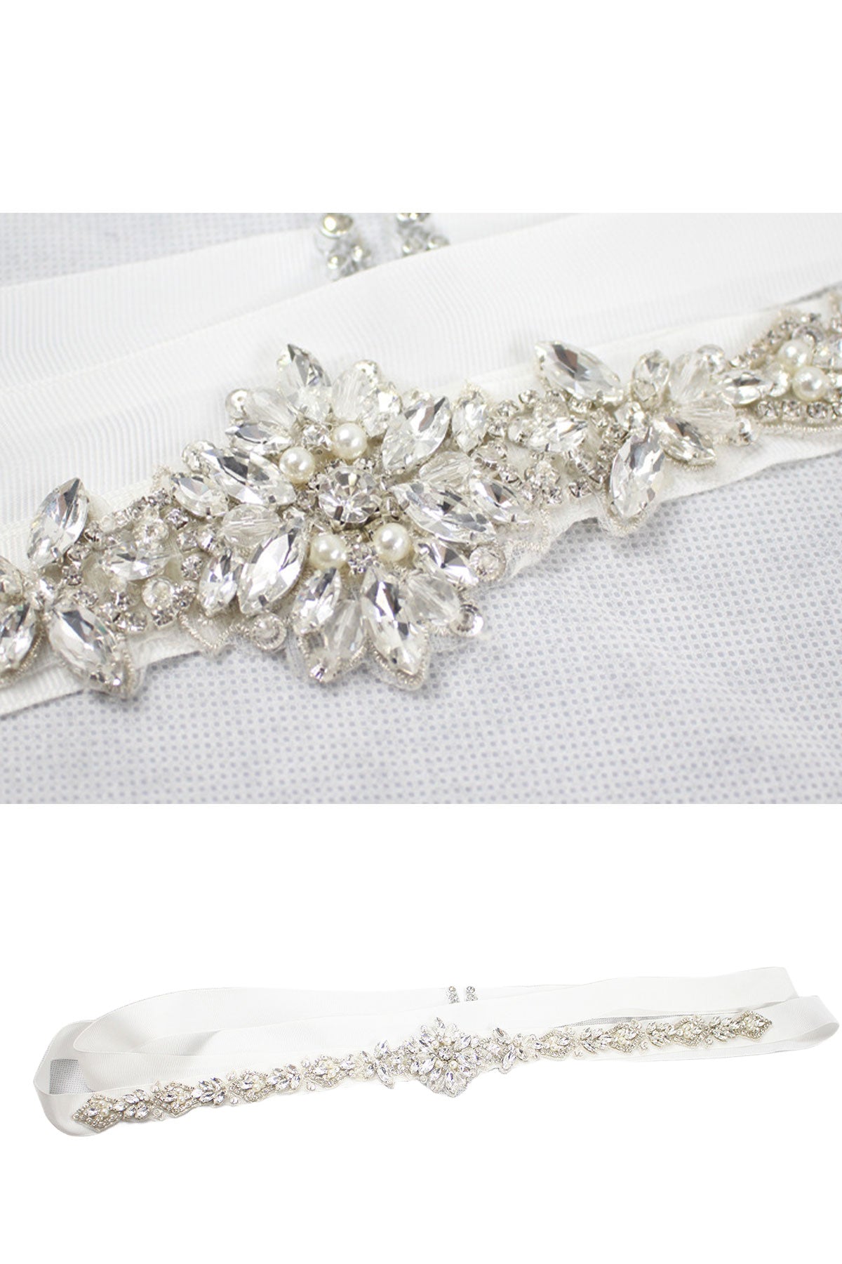 Ceinture De Mariage Éblouissante Avec Strass