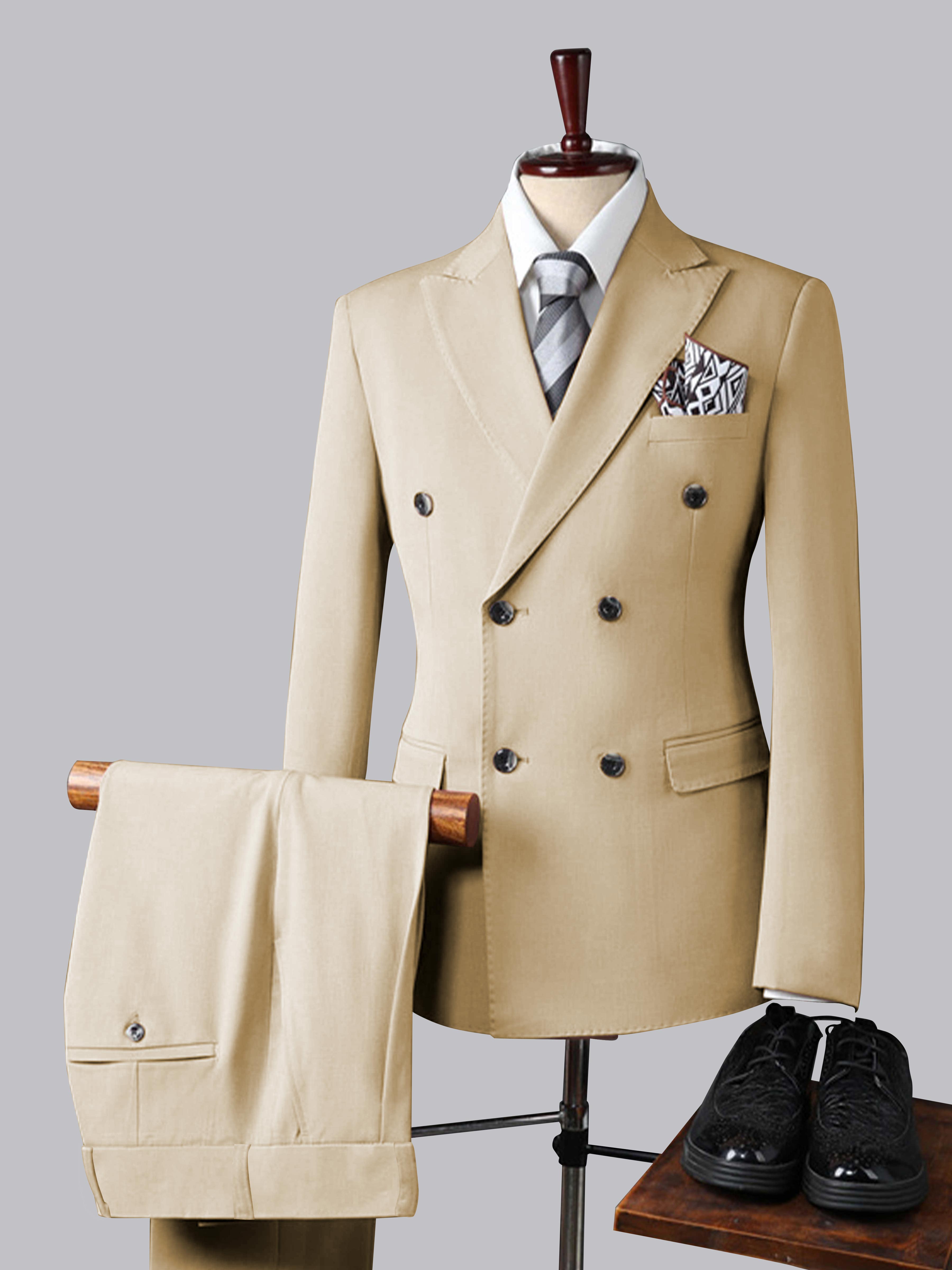 Costume Homme 3 Pièces À Double Boutonnage Classique