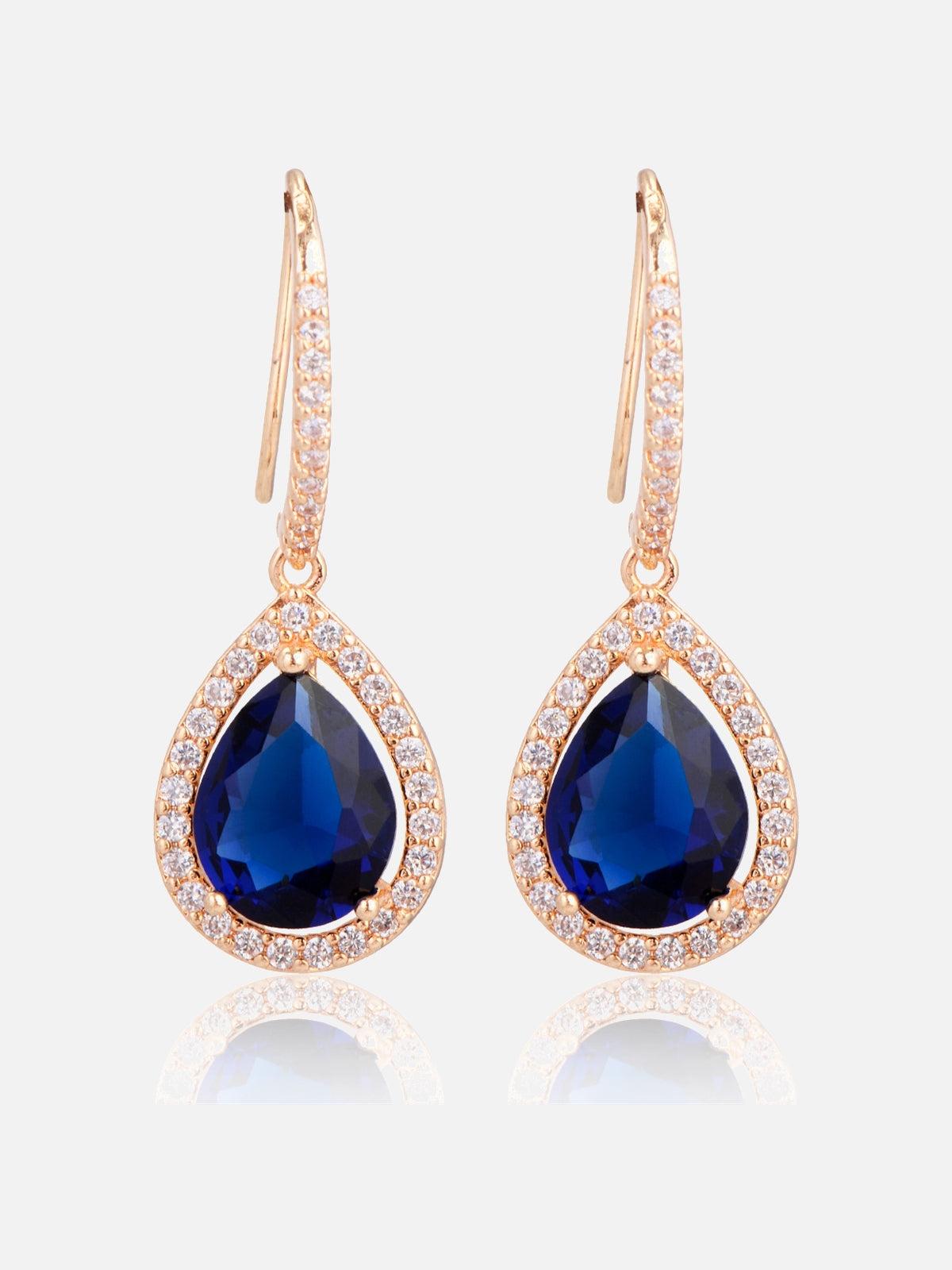 Boucles D'Oreilles Pendantes En Cristal Coloré En Forme De Goutte