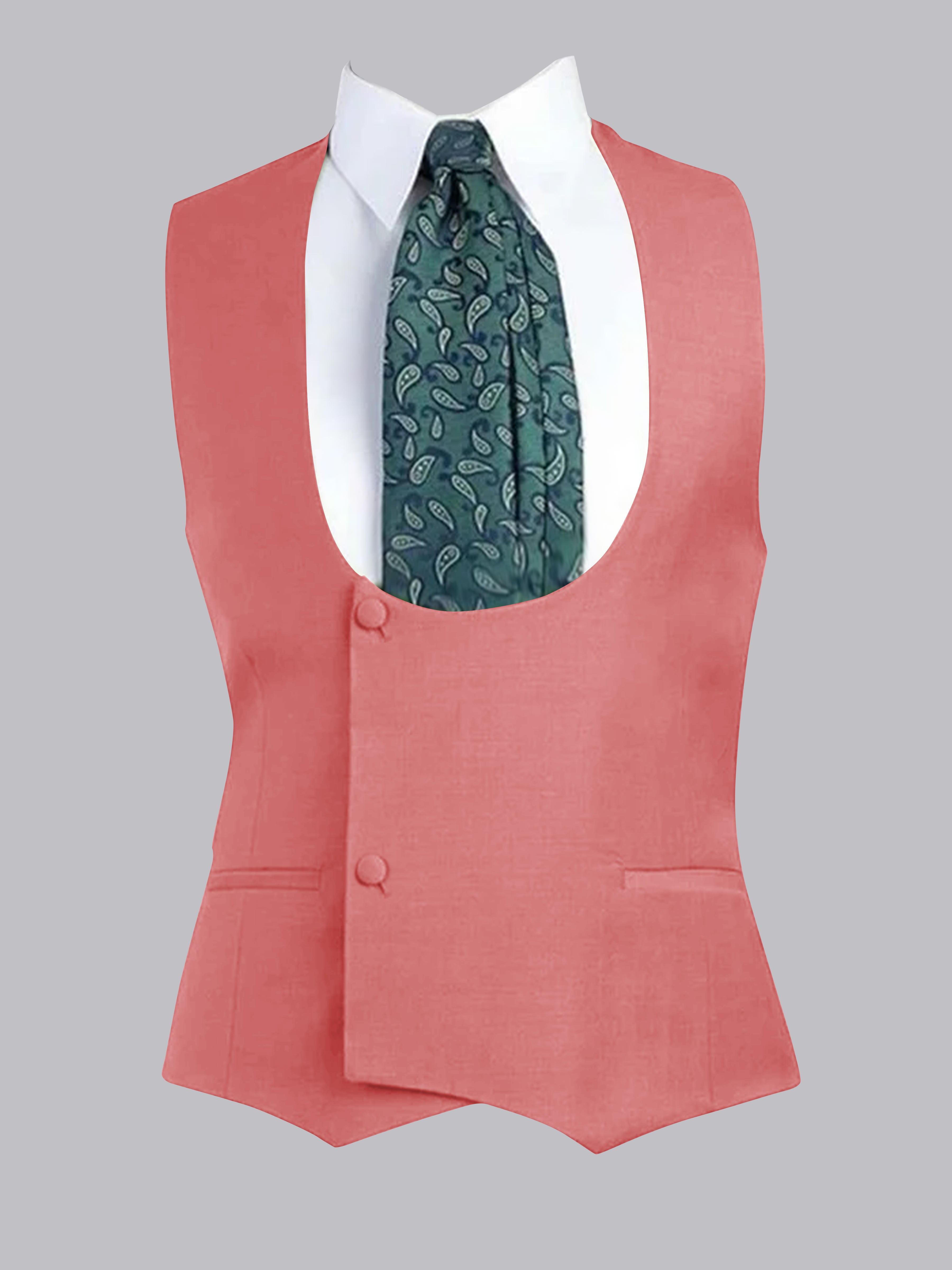 Gilet À Coupe Ajustée à Deux Bouton Pour Homme