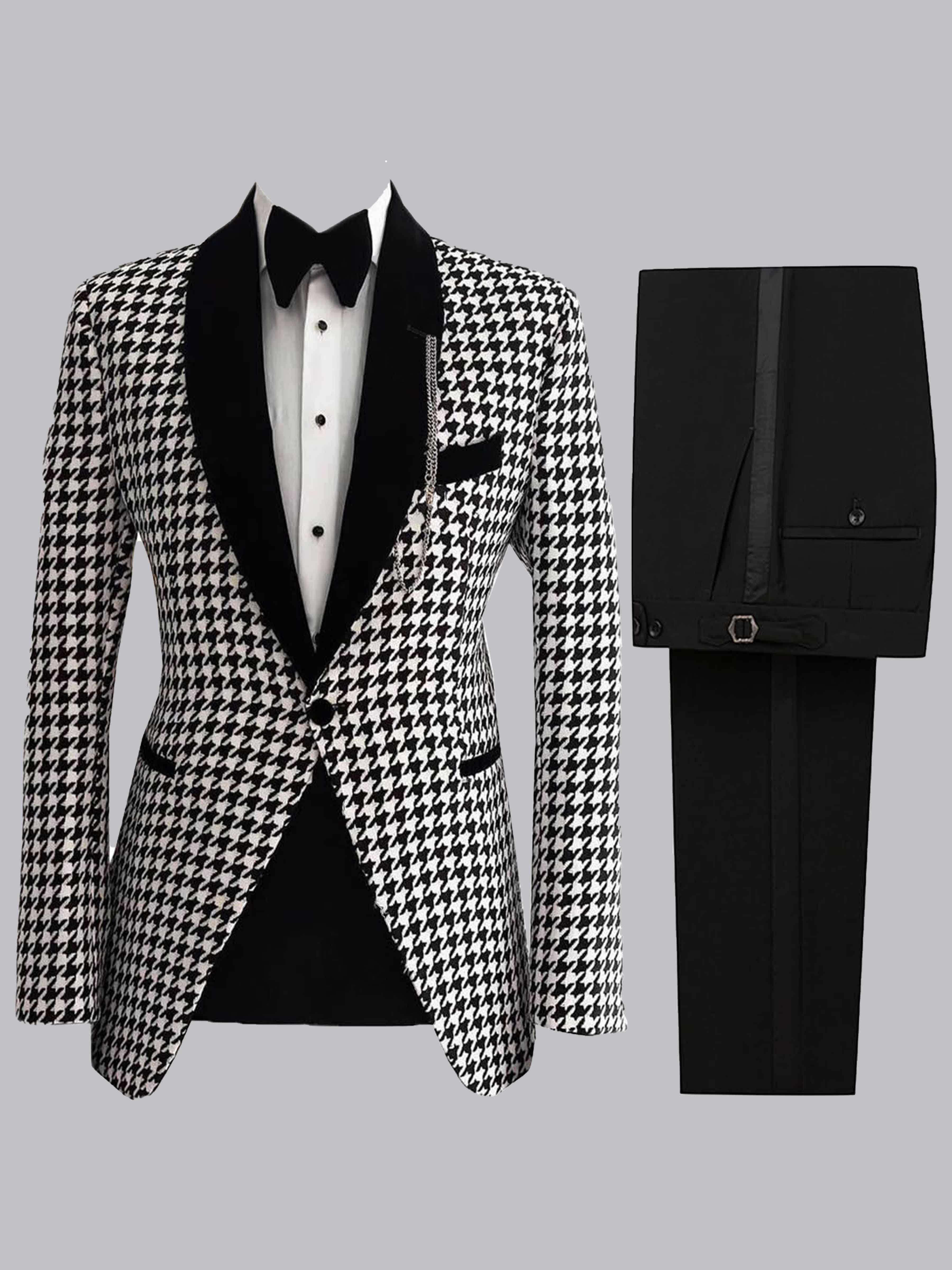 Costume Homme 2 Pièces À Revers Châle Slim Pour Mariage & Bal
