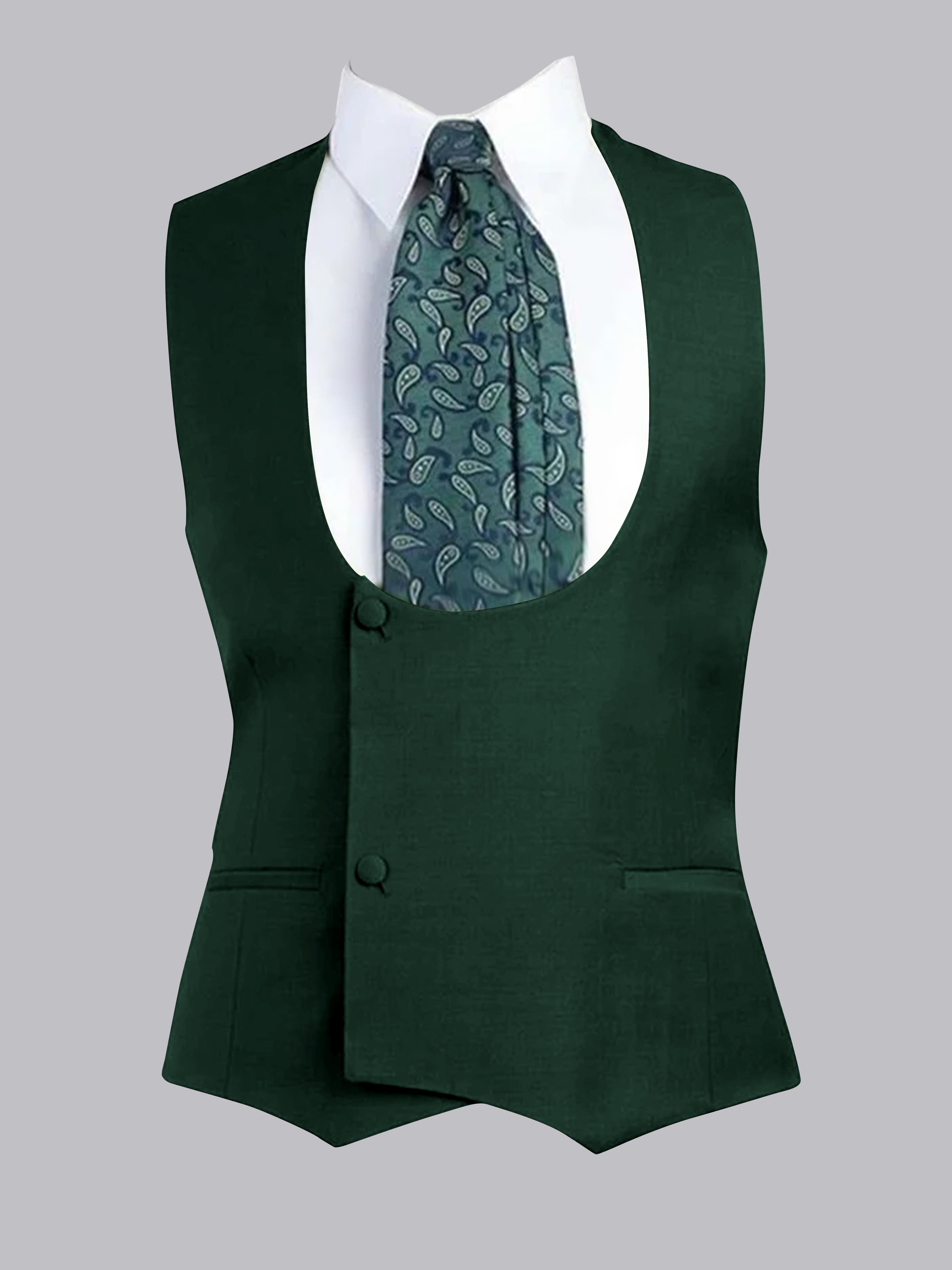 Gilet À Coupe Ajustée à Deux Bouton Pour Homme