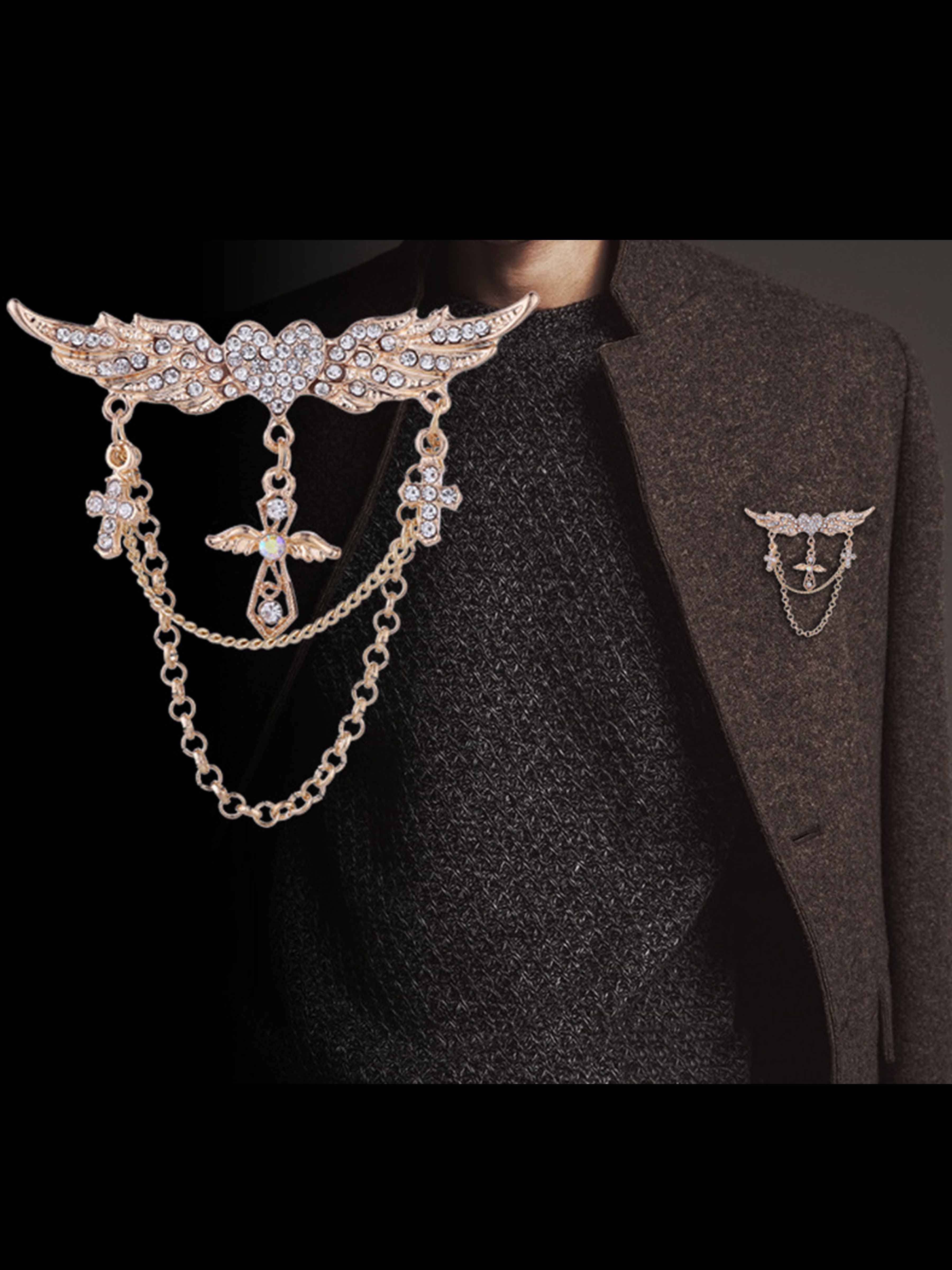 Broches Et Épinglettes Modernes Dorées Pour Hommes