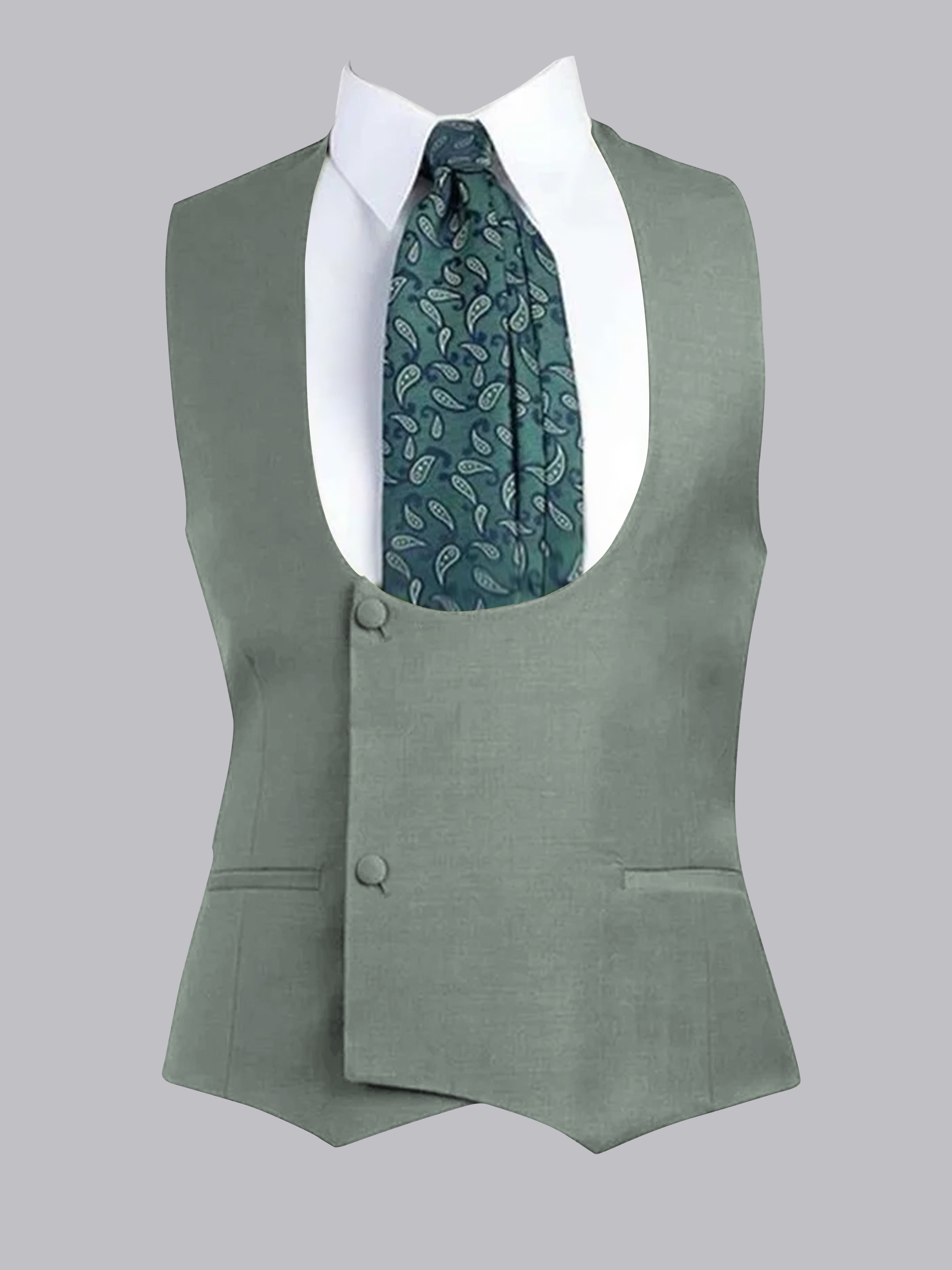 Gilet À Coupe Ajustée à Deux Bouton Pour Homme