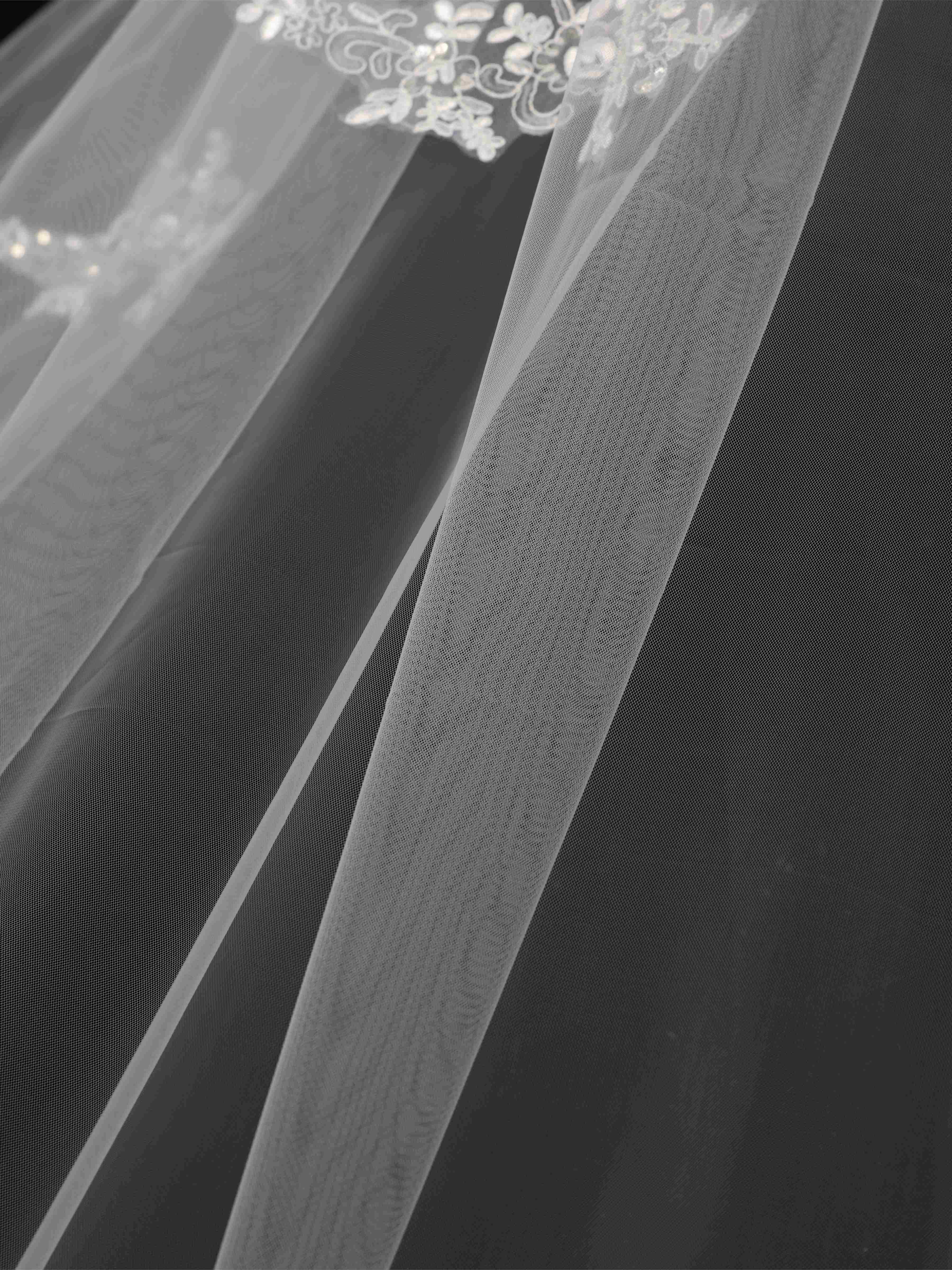 Voile De Mariée Cathédrale En Dentelle Florale