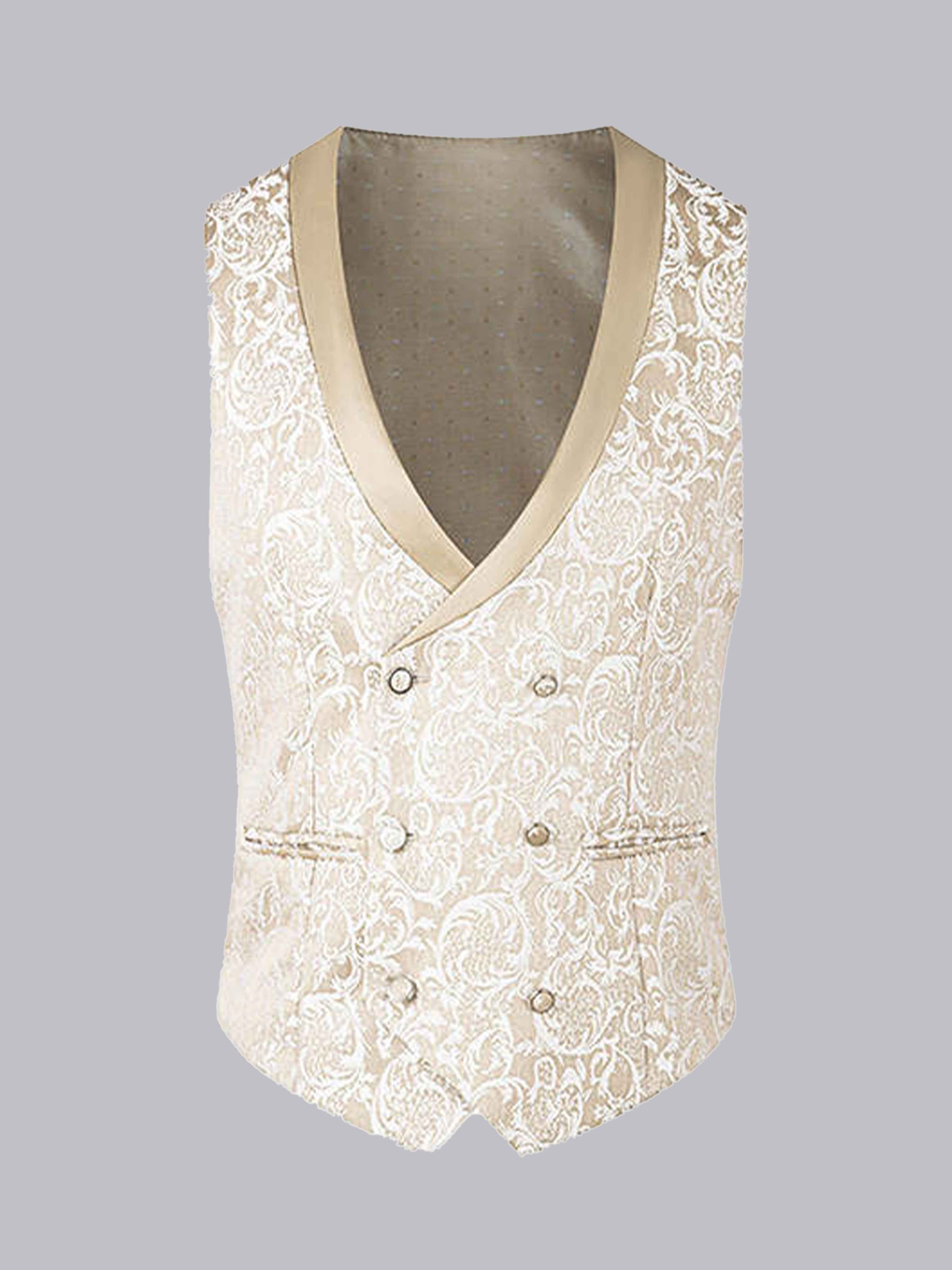 Gilet À Jacquard Double Boutonnage Pour Tenue De Soirée Homme