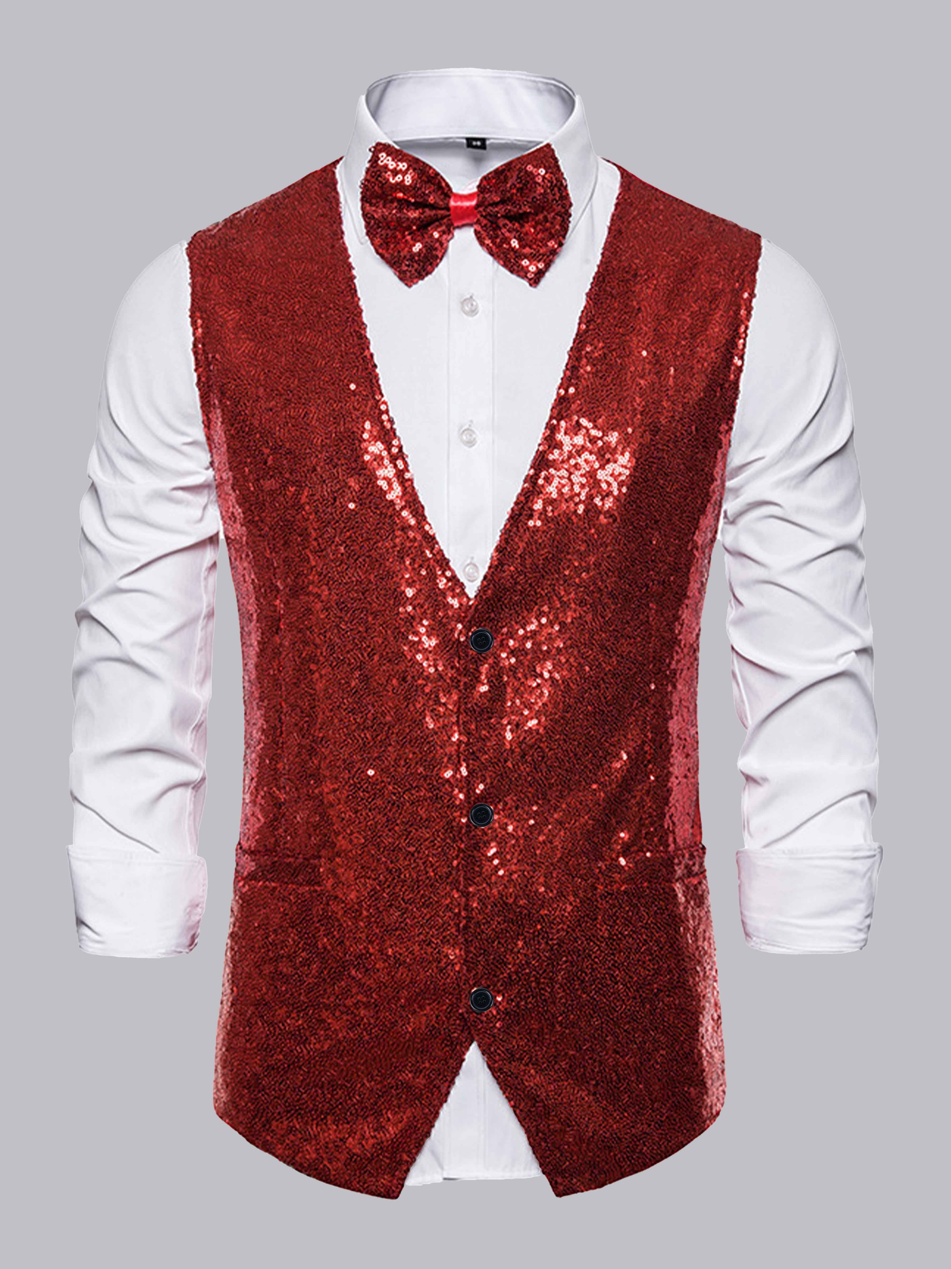 Gilet Homme À Chic Paillete Simple Trois Boutons