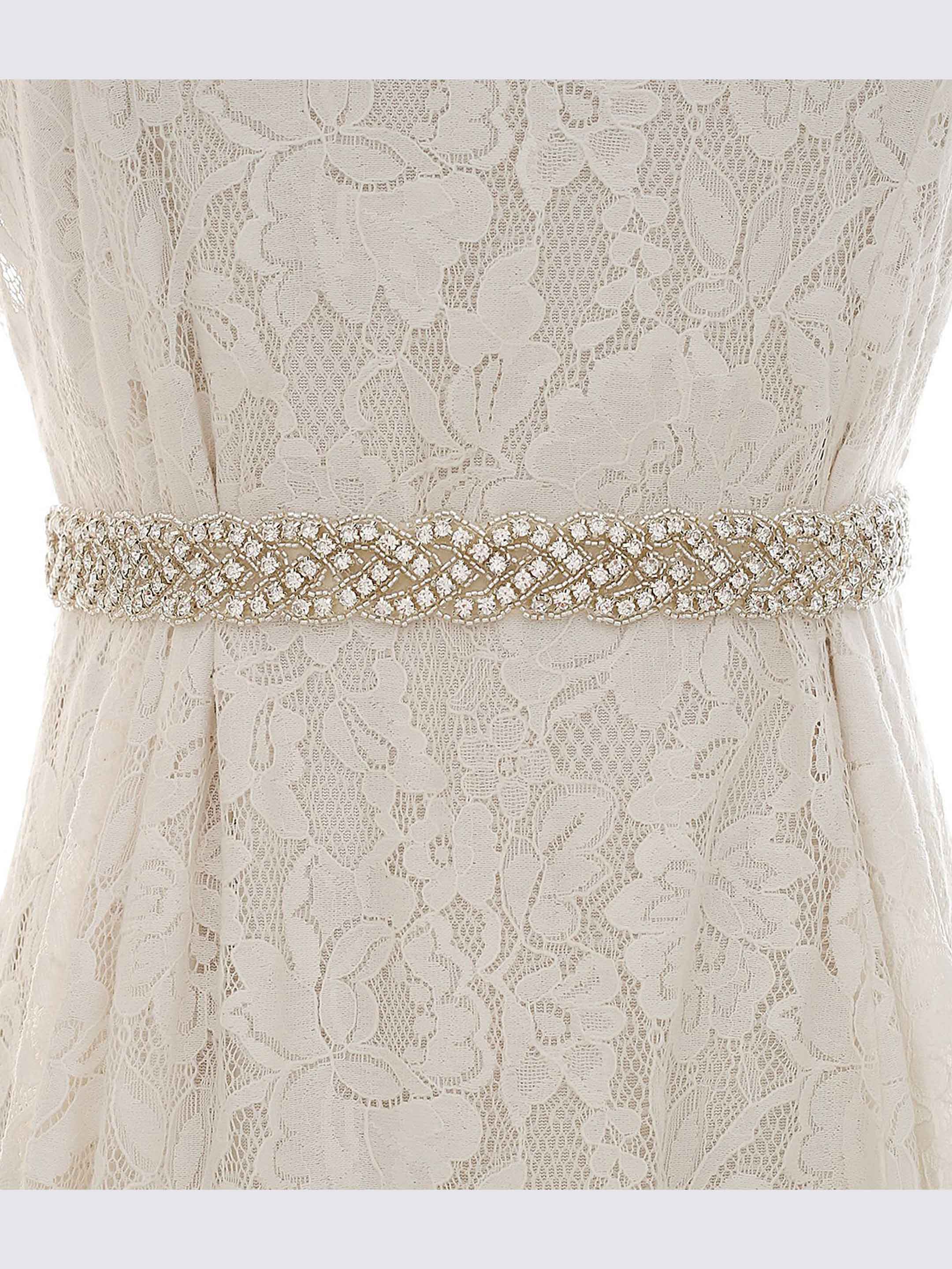 Ceinture Ruban Femme Strass Brillant Et Perles