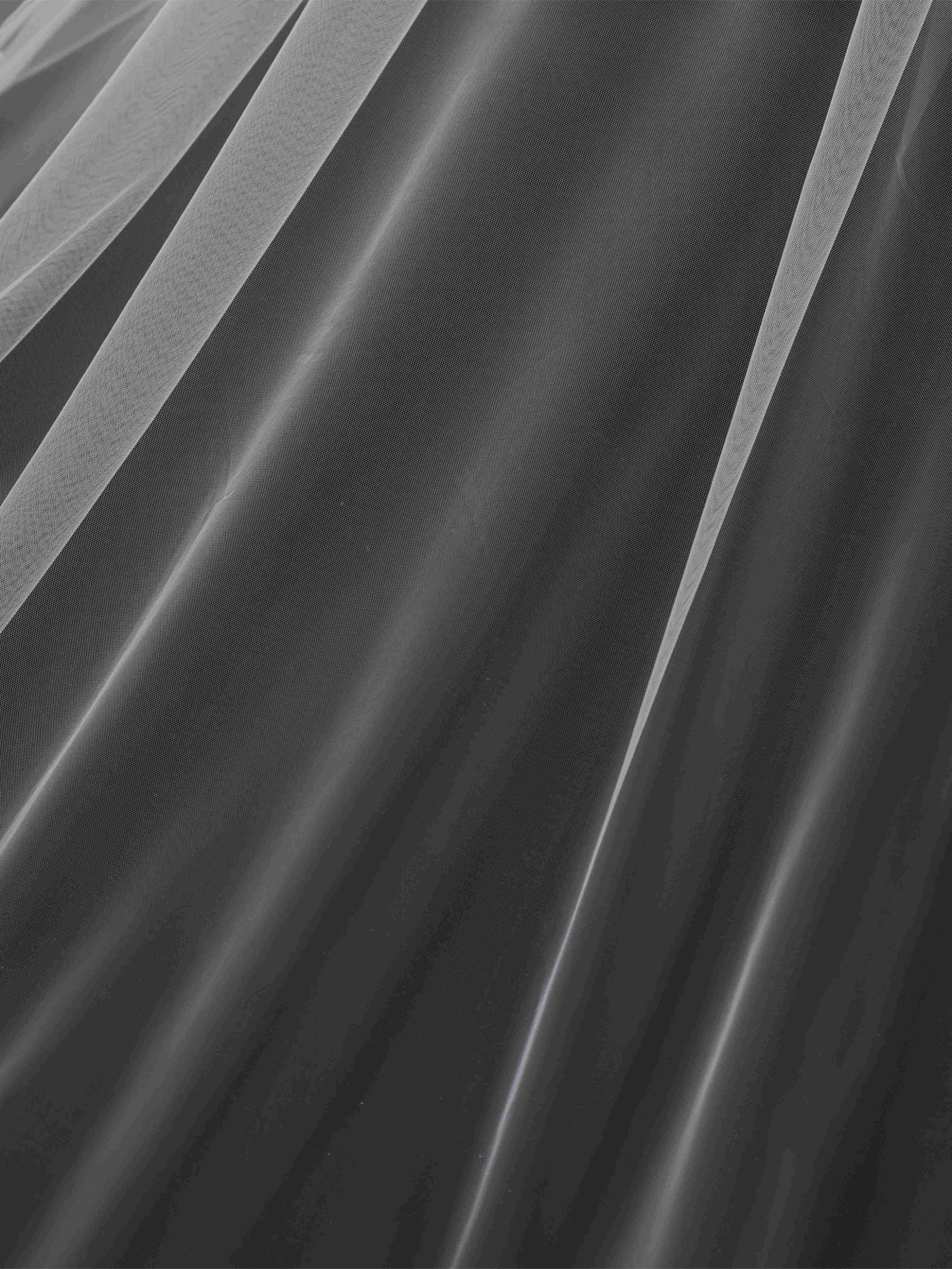 Voile De Mariée En Tulle Superposé Avec Peigne