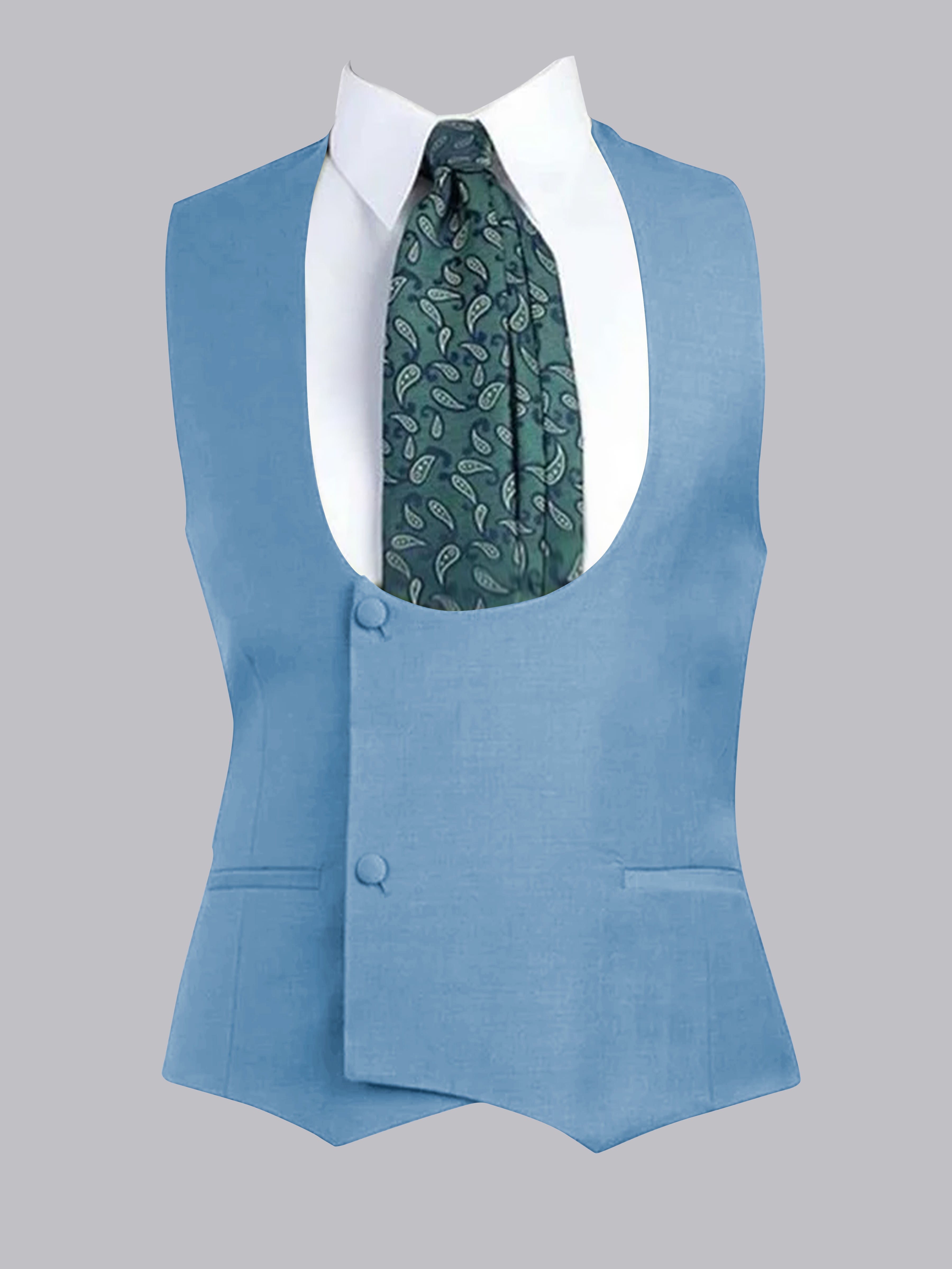 Gilet À Coupe Ajustée à Deux Bouton Pour Homme