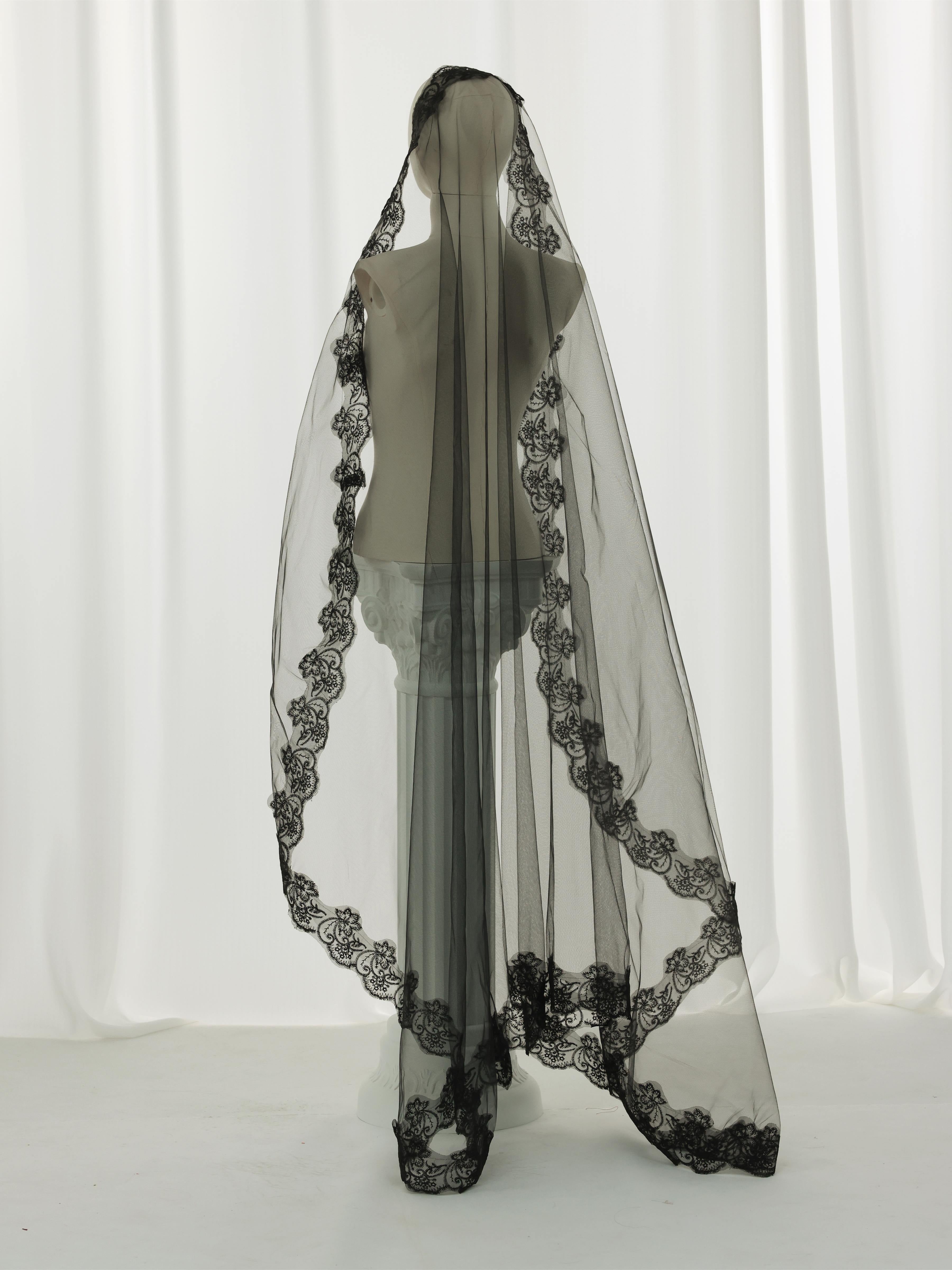 Voile De Mariée Long Mantille En Dentelle