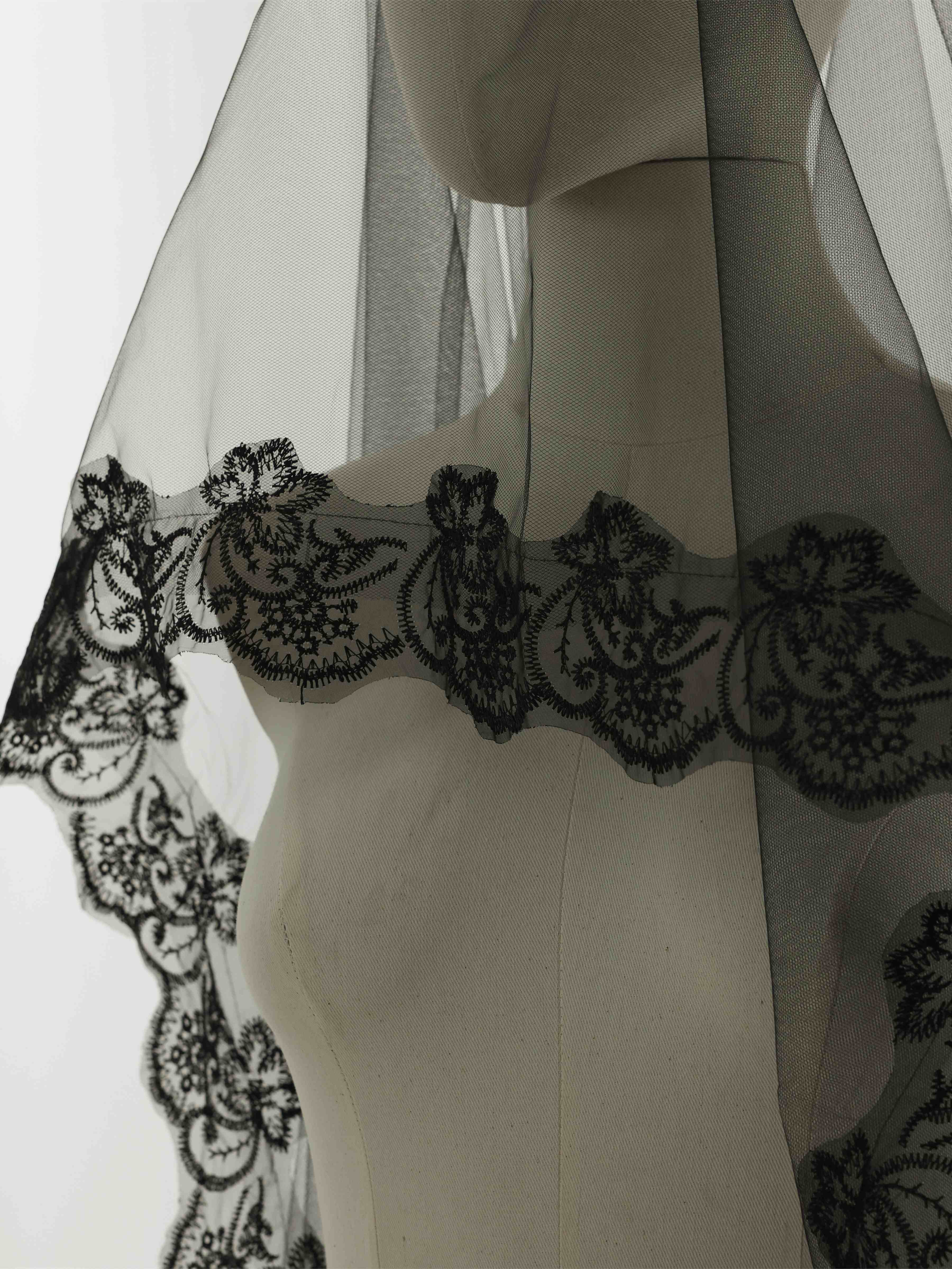Voile De Mariée Long Mantille En Dentelle