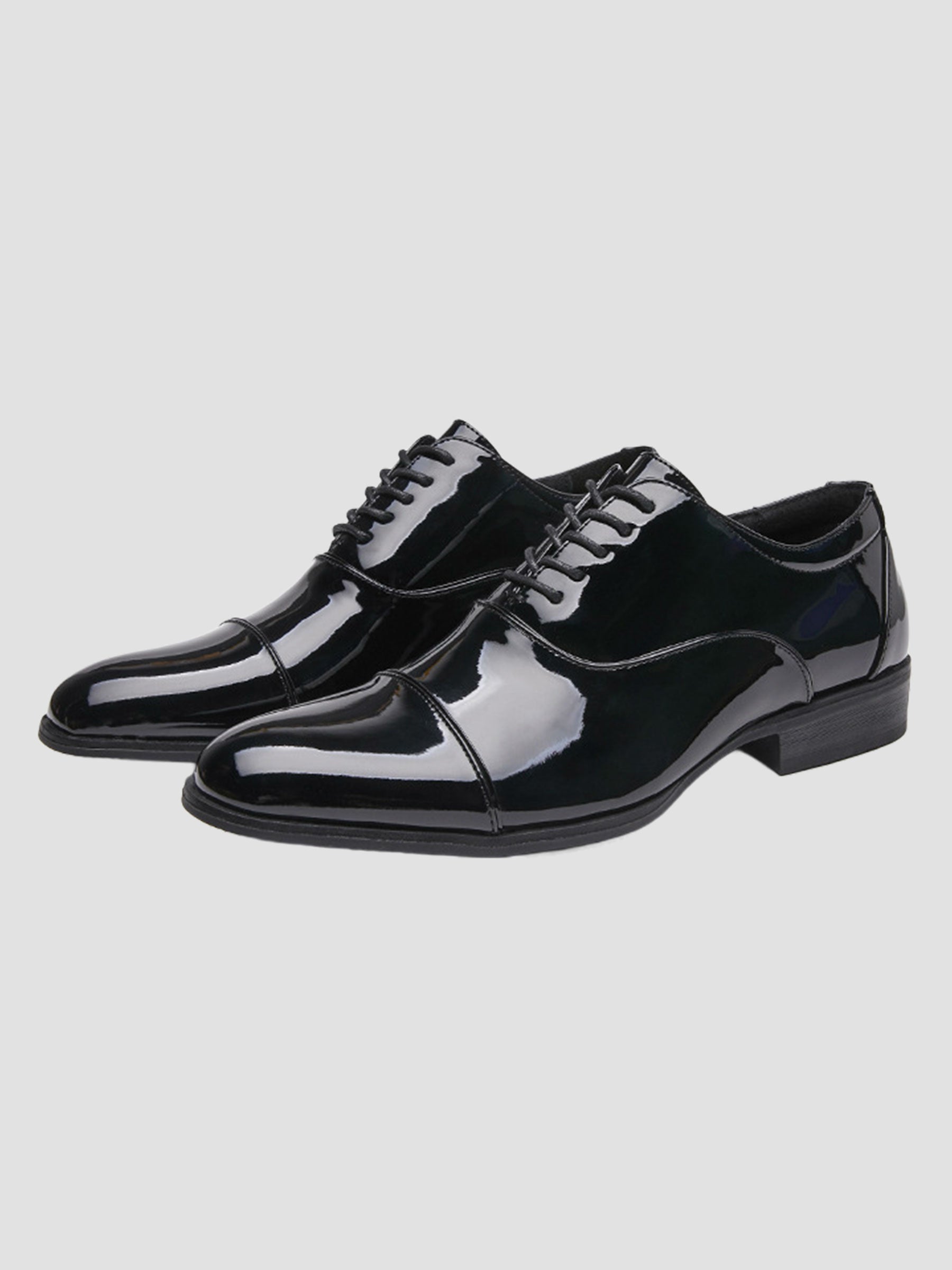 Chaussures Oxford Habillées Vernies à Bout Droit Pour Homme