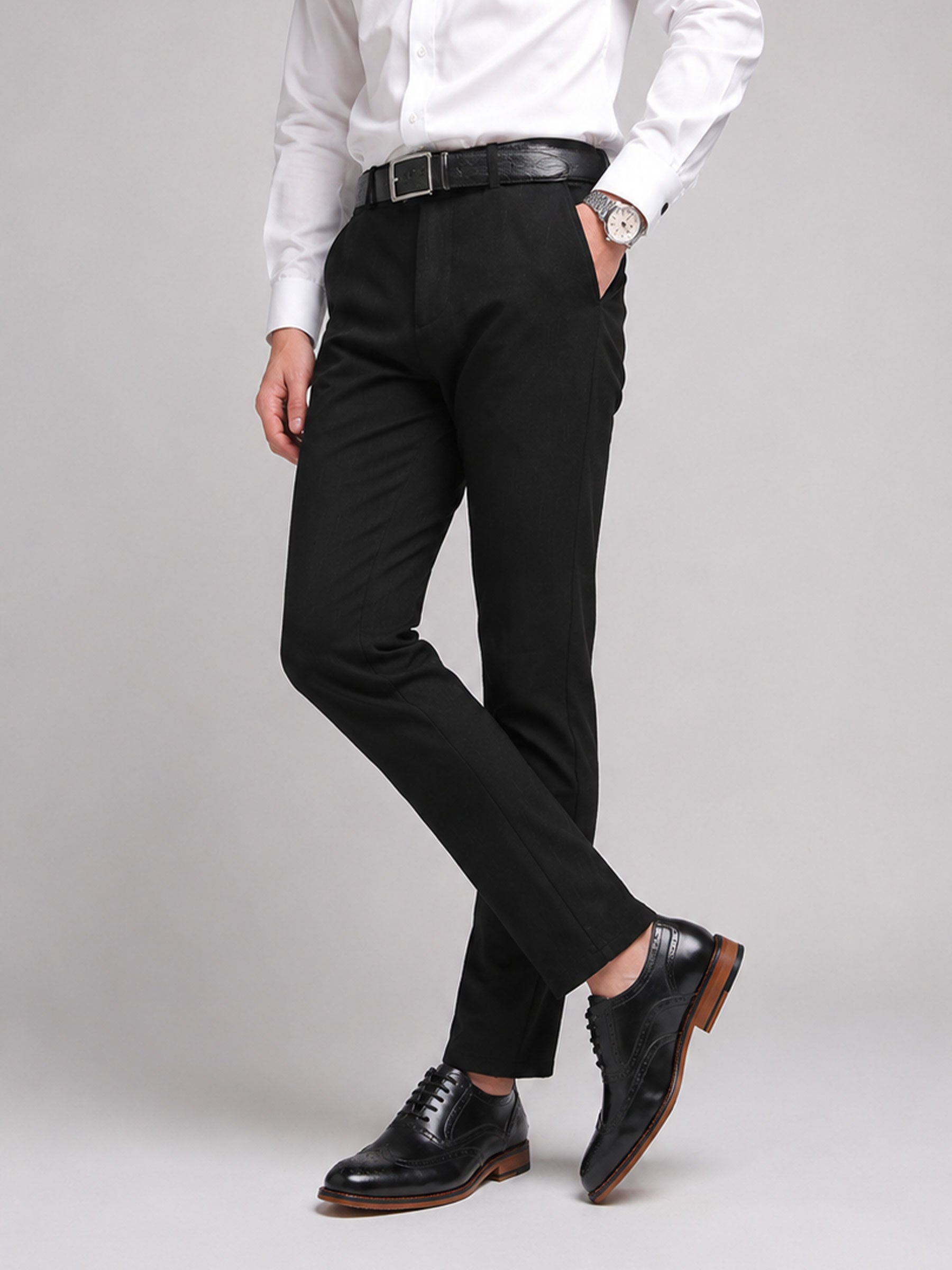 Chaussures Derby Habillées Classiques à Bout Fleuri Pour Homme
