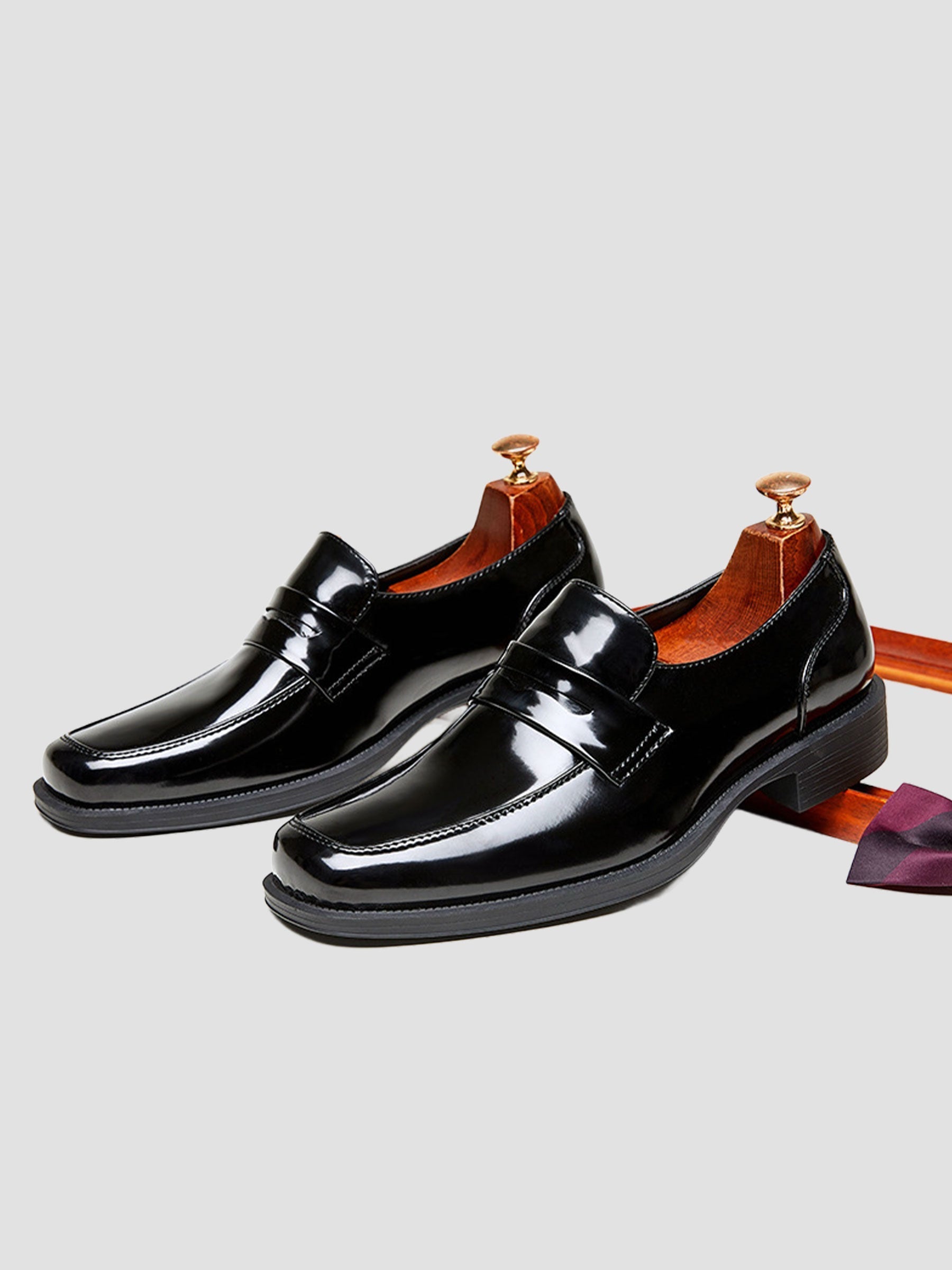 Mocassins Penny En Cuir Verni Pour Homme