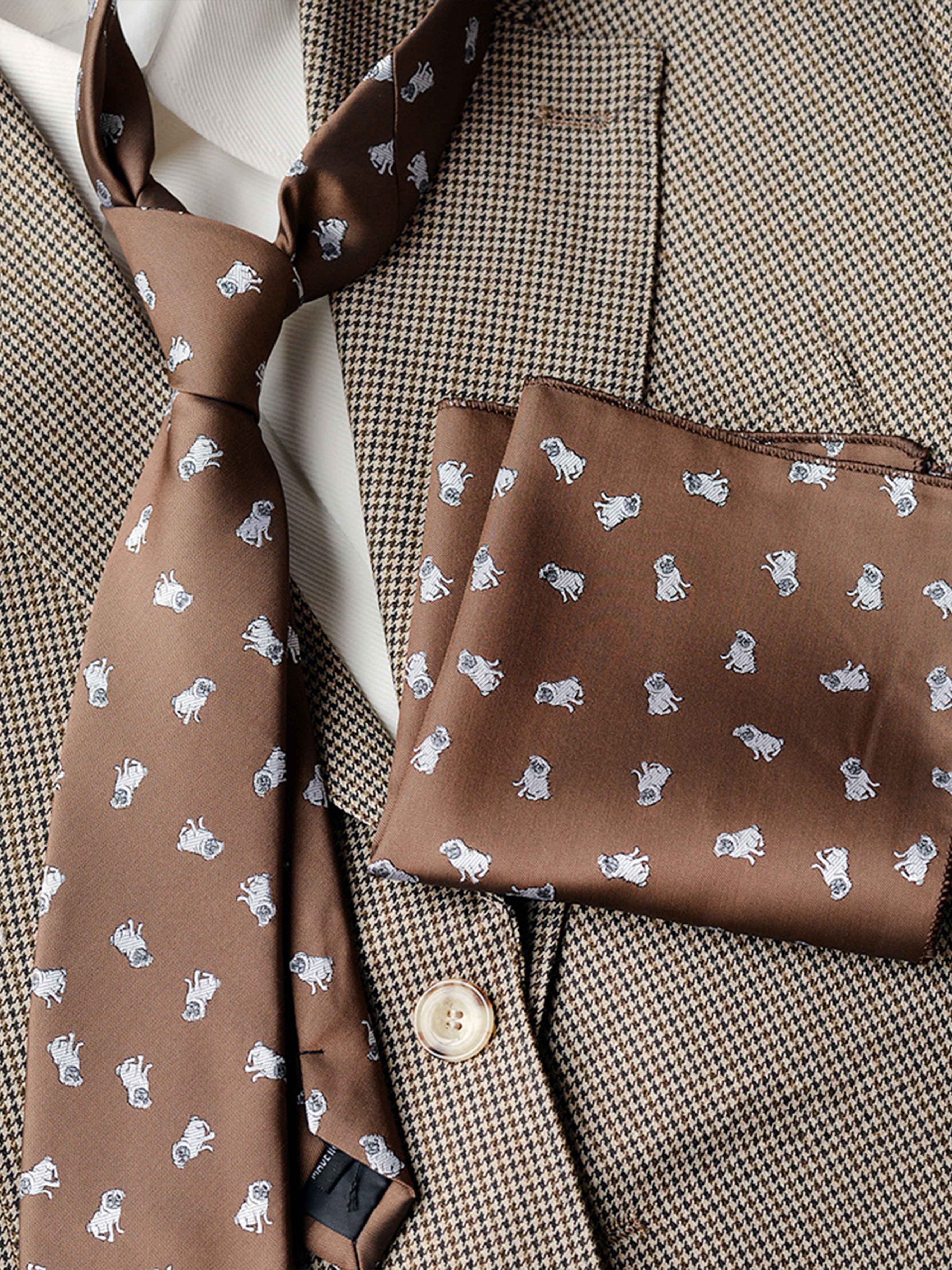 Ensemble Cravate À Motifs Et Pochette Pour Homme
