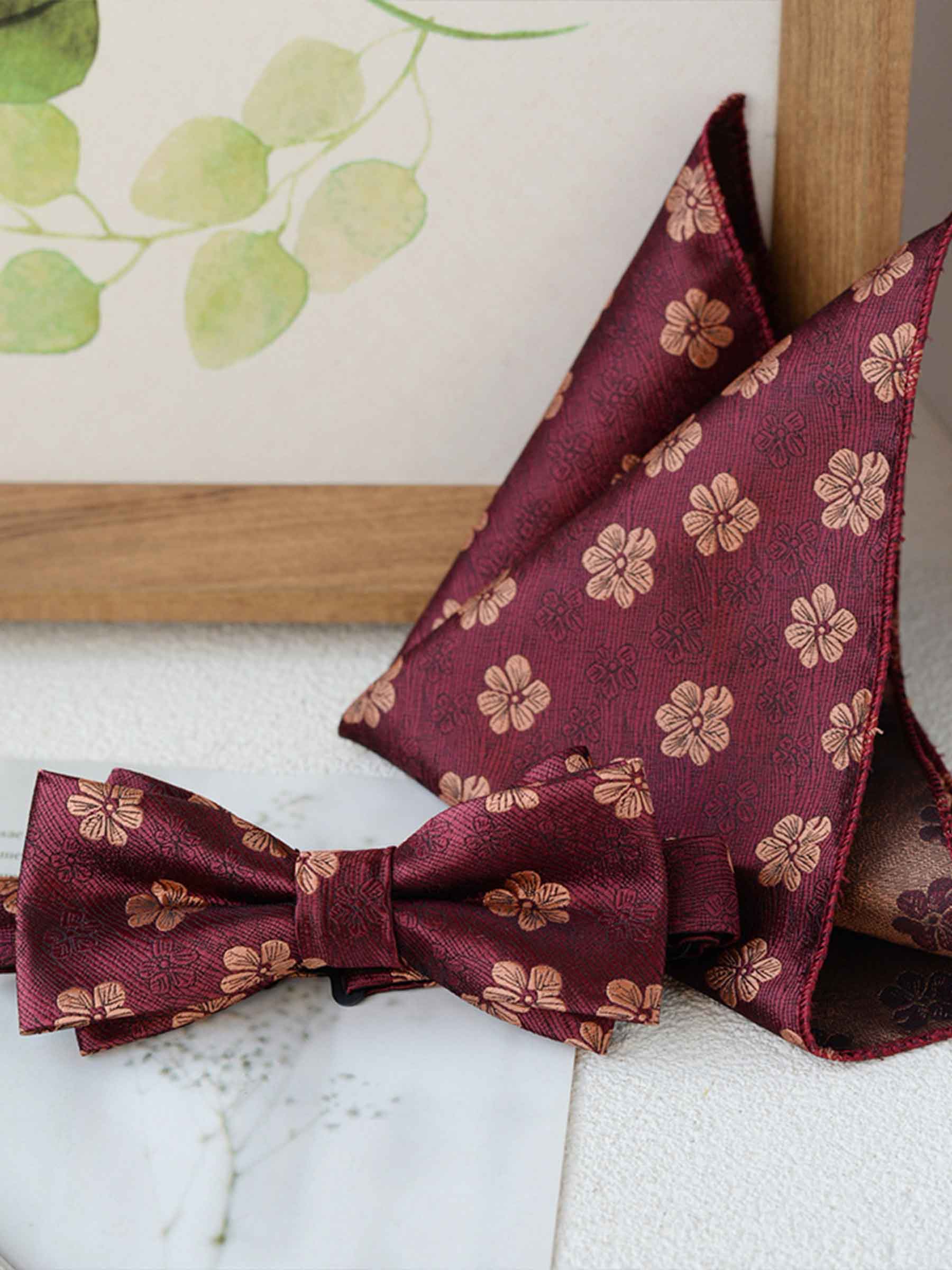 Ensemble Nœud Papillon Et Pochette Pour Homme