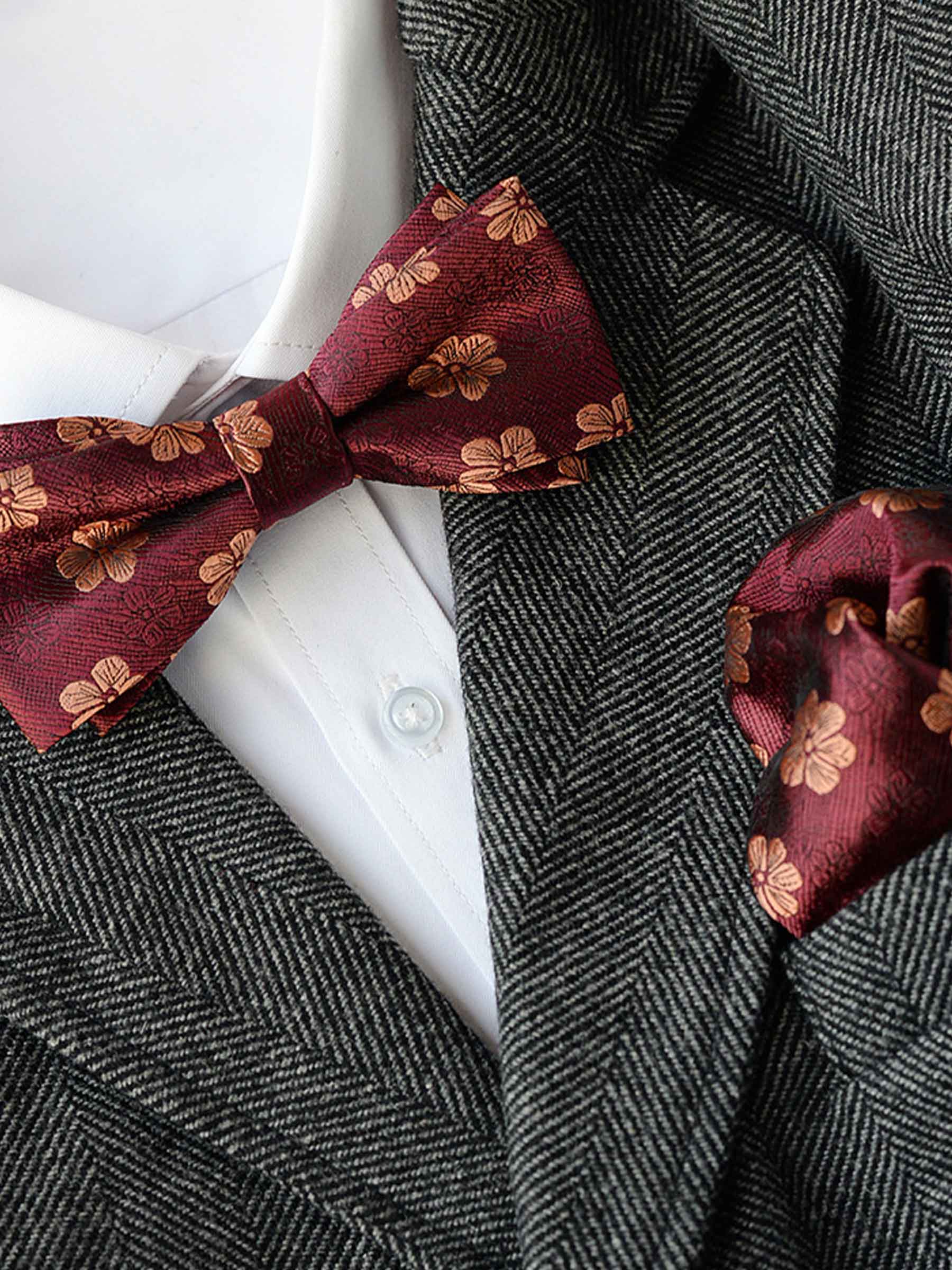 Ensemble Nœud Papillon Et Pochette Pour Homme