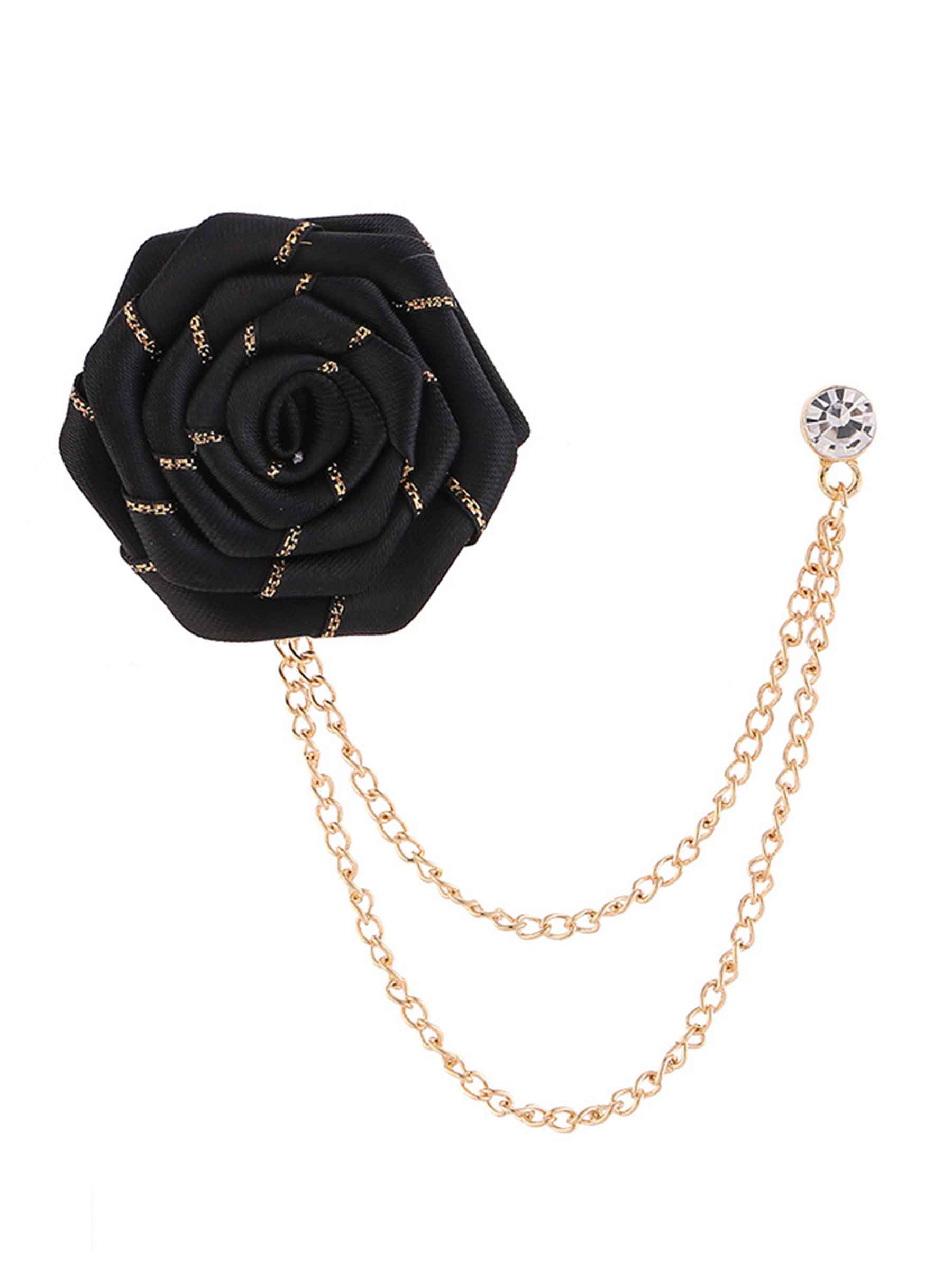 Broches De Revers Pomuyoo Tendance En Forme De Rose Pour Costume Homme