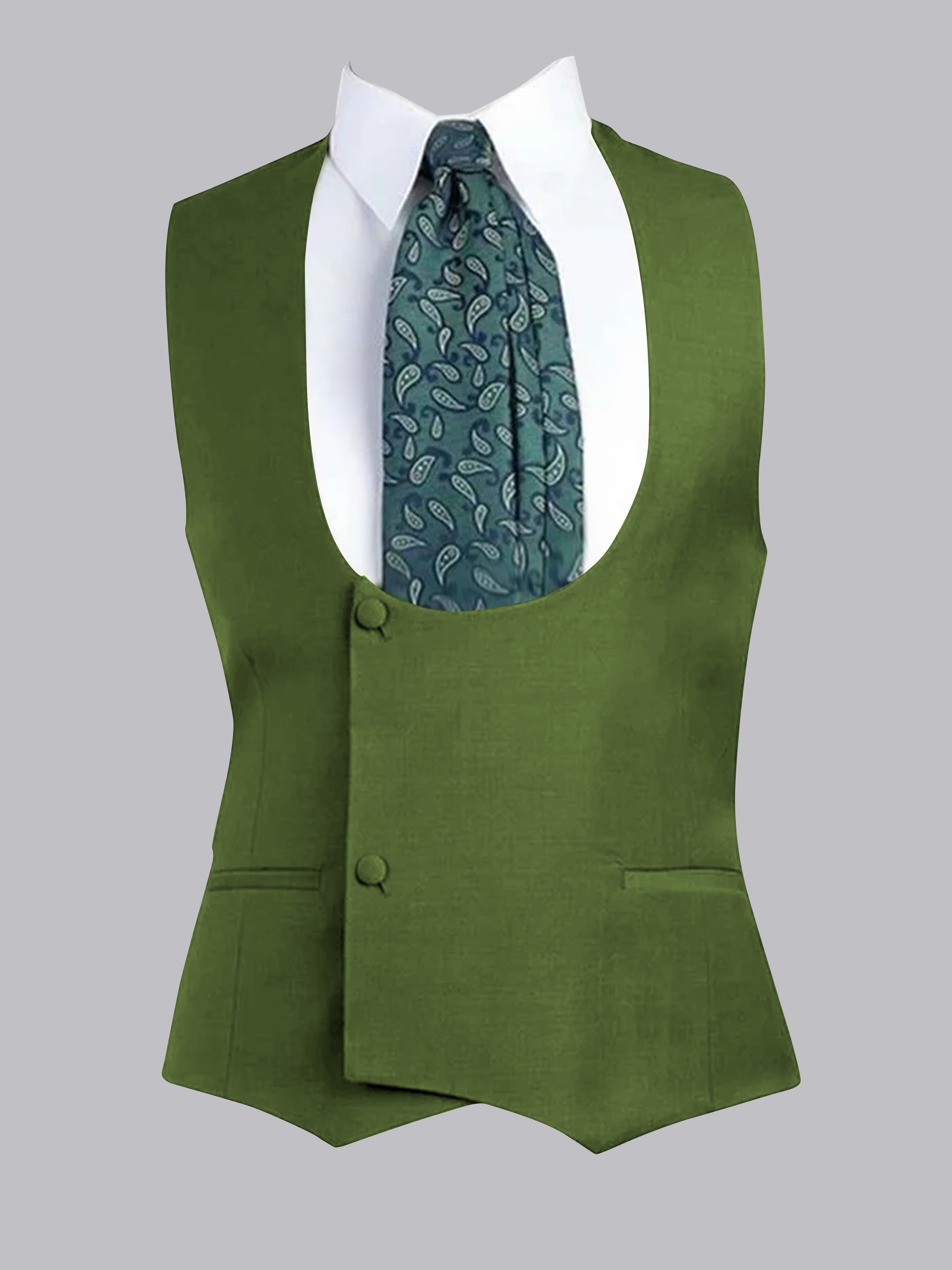 Gilet À Coupe Ajustée à Deux Bouton Pour Homme