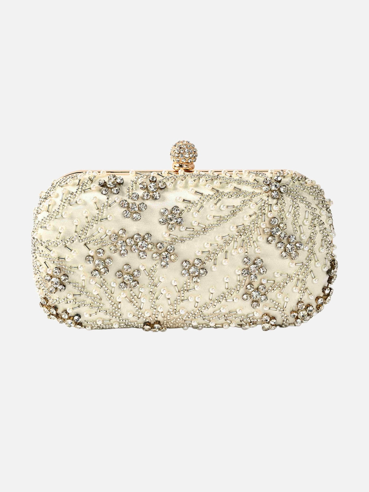 Pochette De Soirée Habillée Brodée De Perles