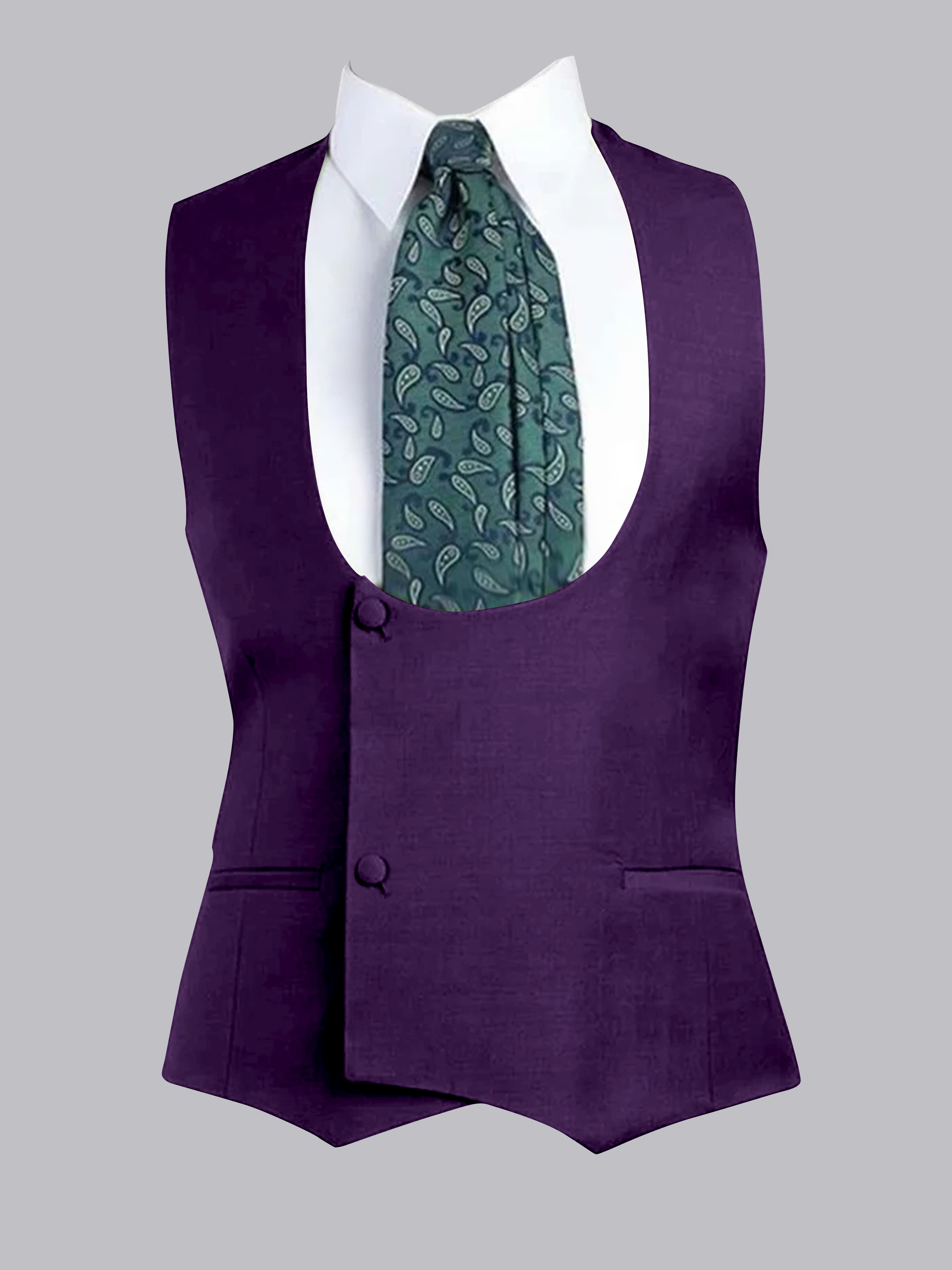 Gilet À Coupe Ajustée à Deux Bouton Pour Homme
