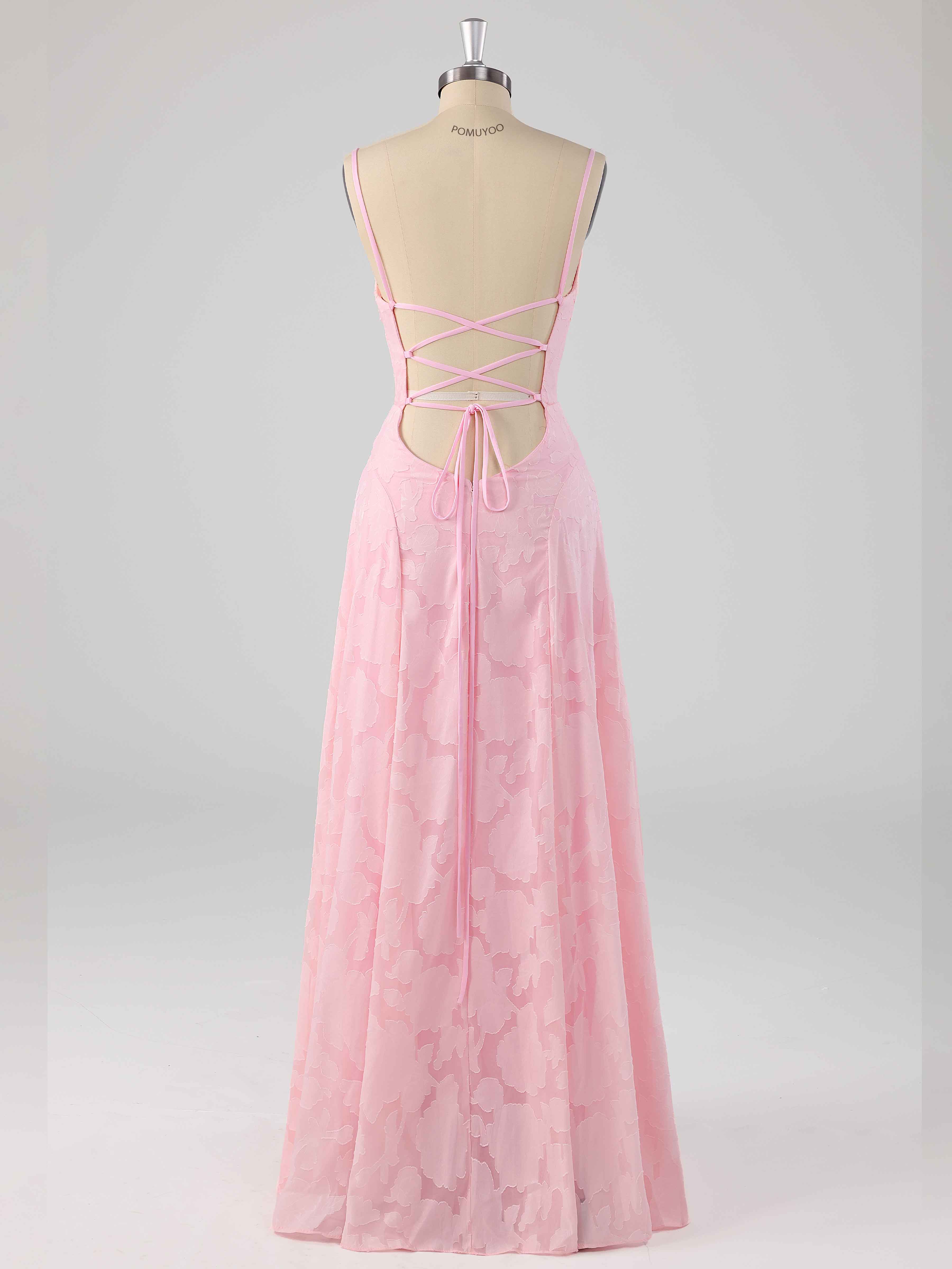 Robes De Demoiselle D'Honneur En Jacquard Mousseline À Dentelle