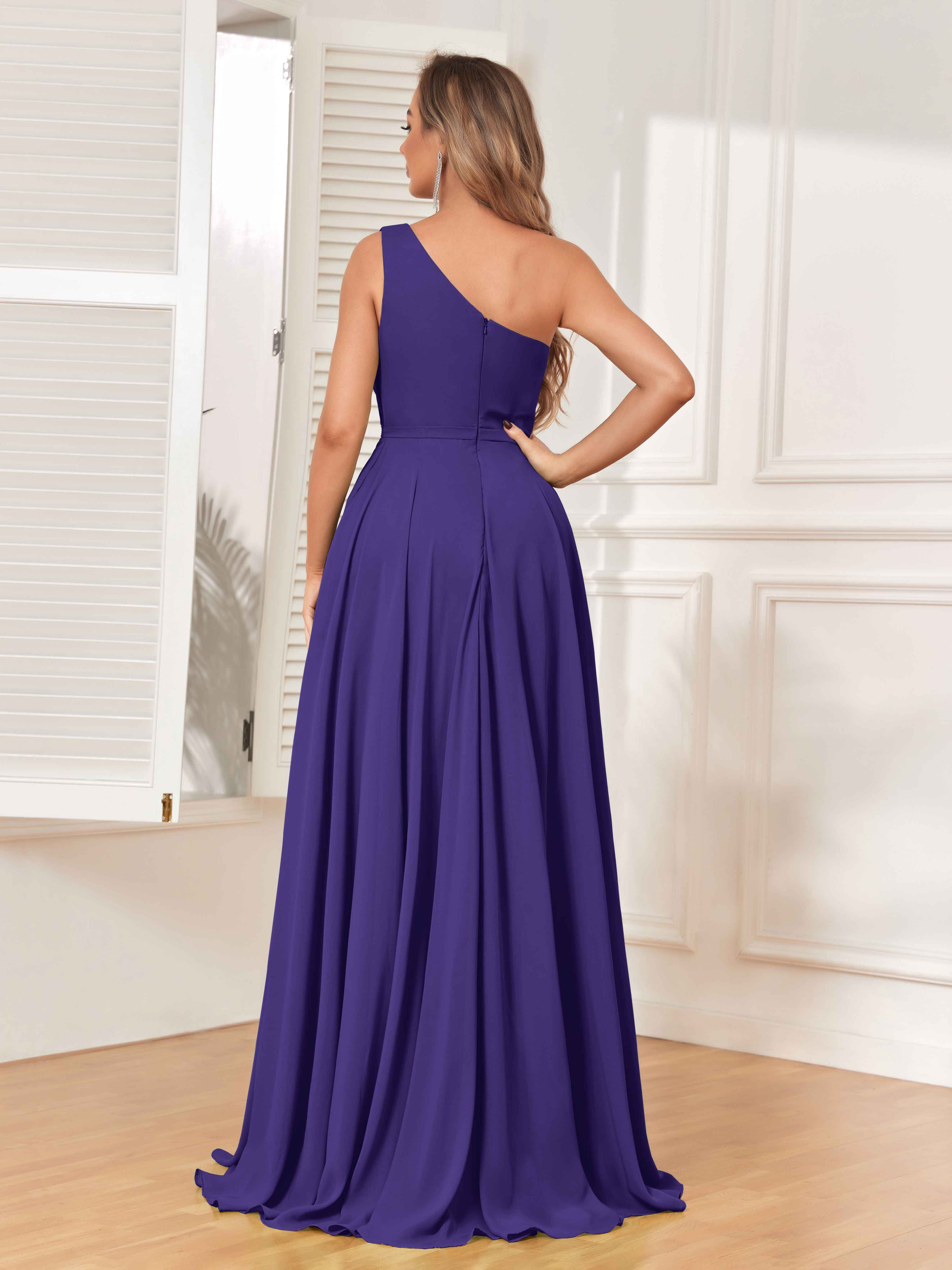 Robes De Demoiselle D'Honneur En Mousseline À Longueur Au Sol Stella