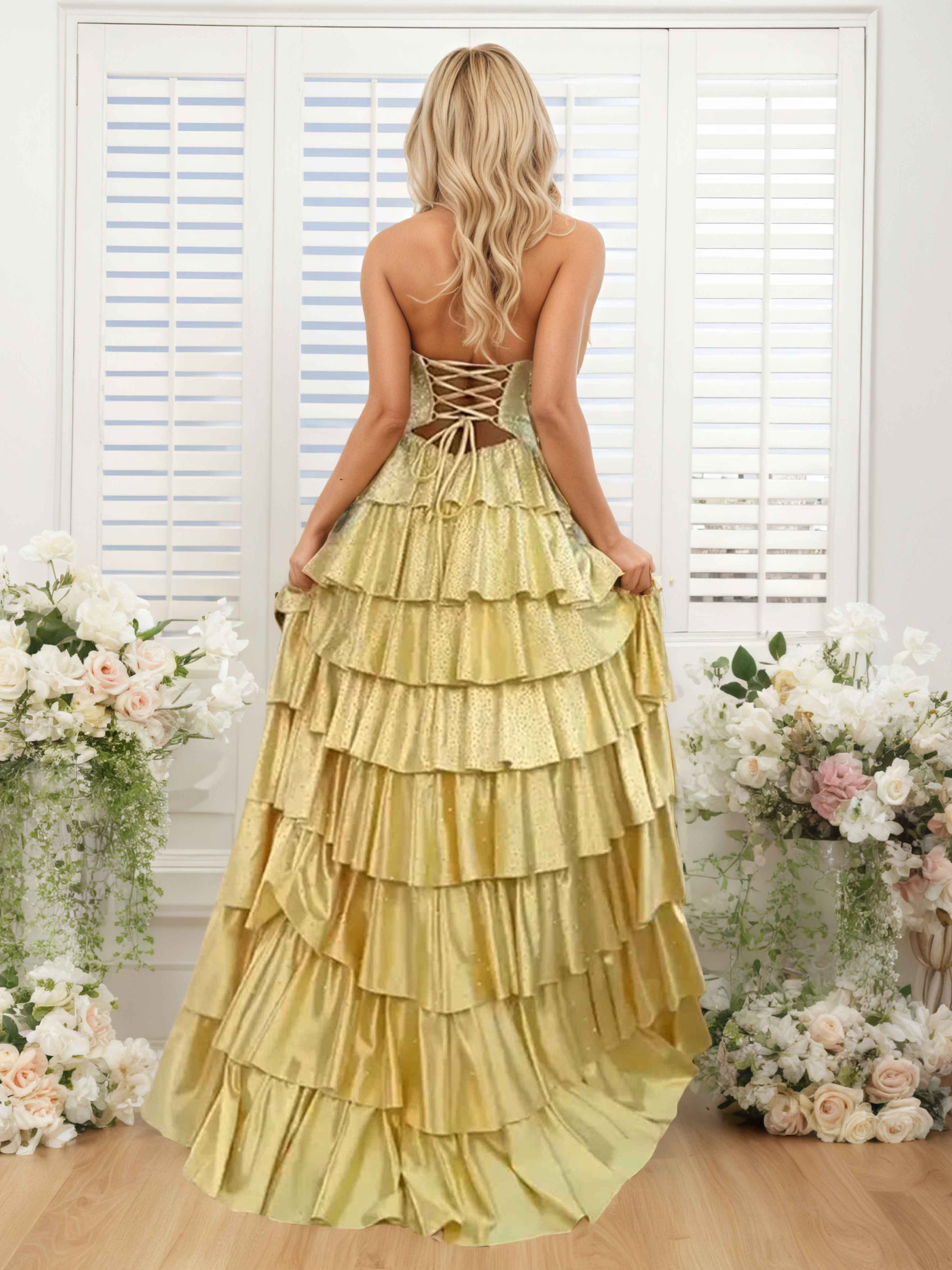 Robes De Demoiselle D'Honneur En Pailleté À Col En Coeur Briseida