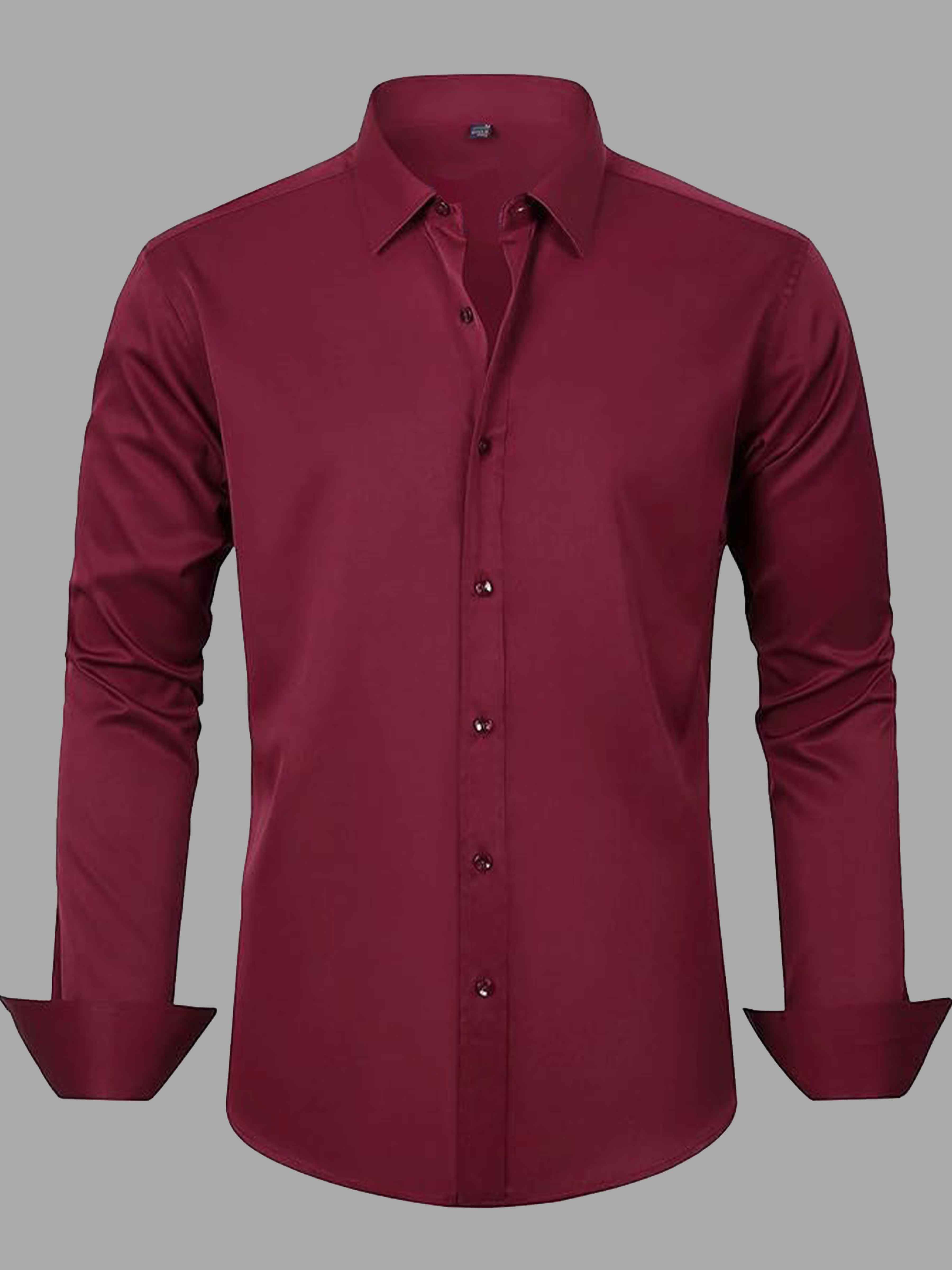 Chemise Extensible Sans Repassage Pour Homme Pour Mariage Et Bal De Fin D'Année