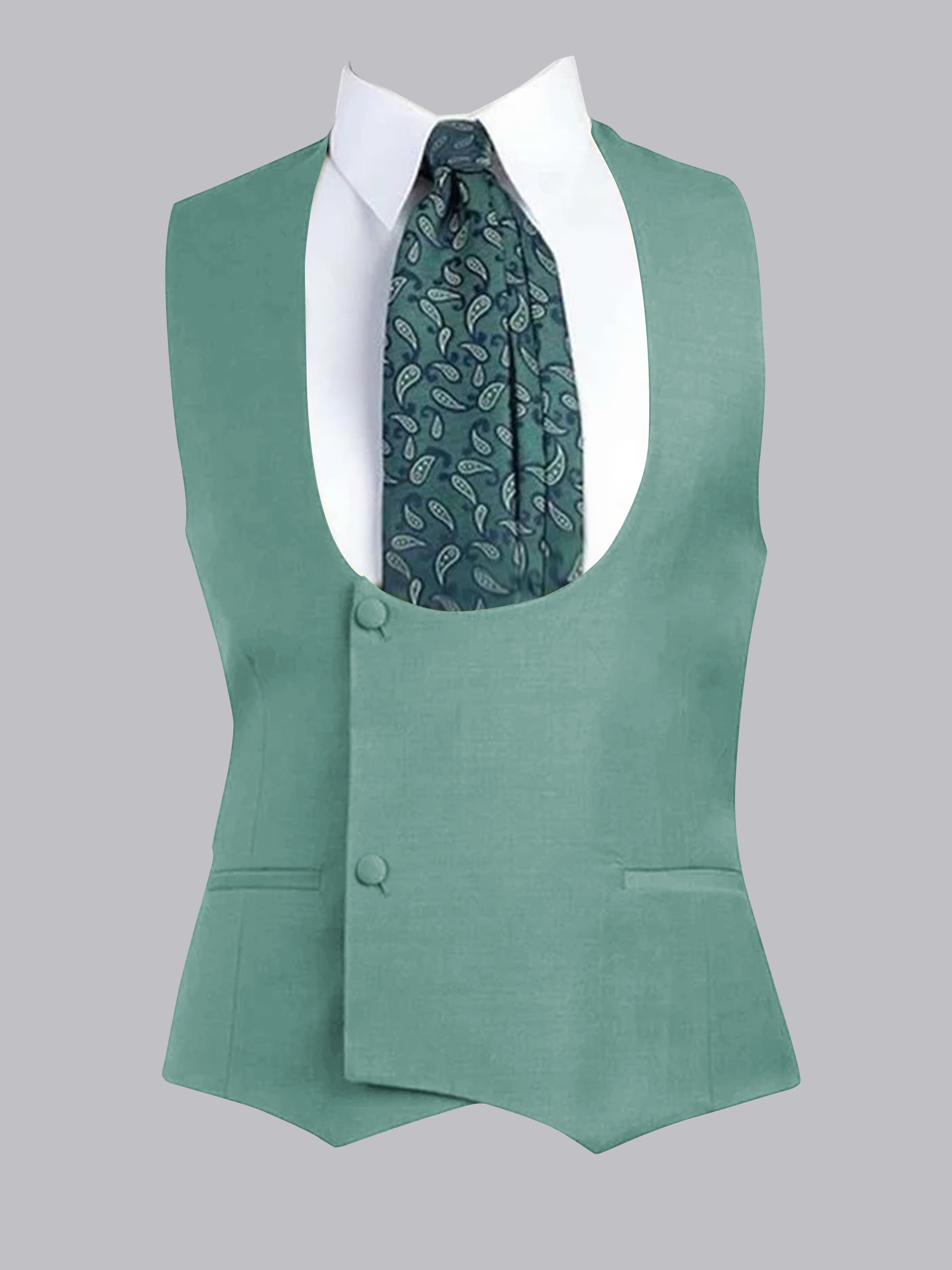 Gilet À Coupe Ajustée à Deux Bouton Pour Homme