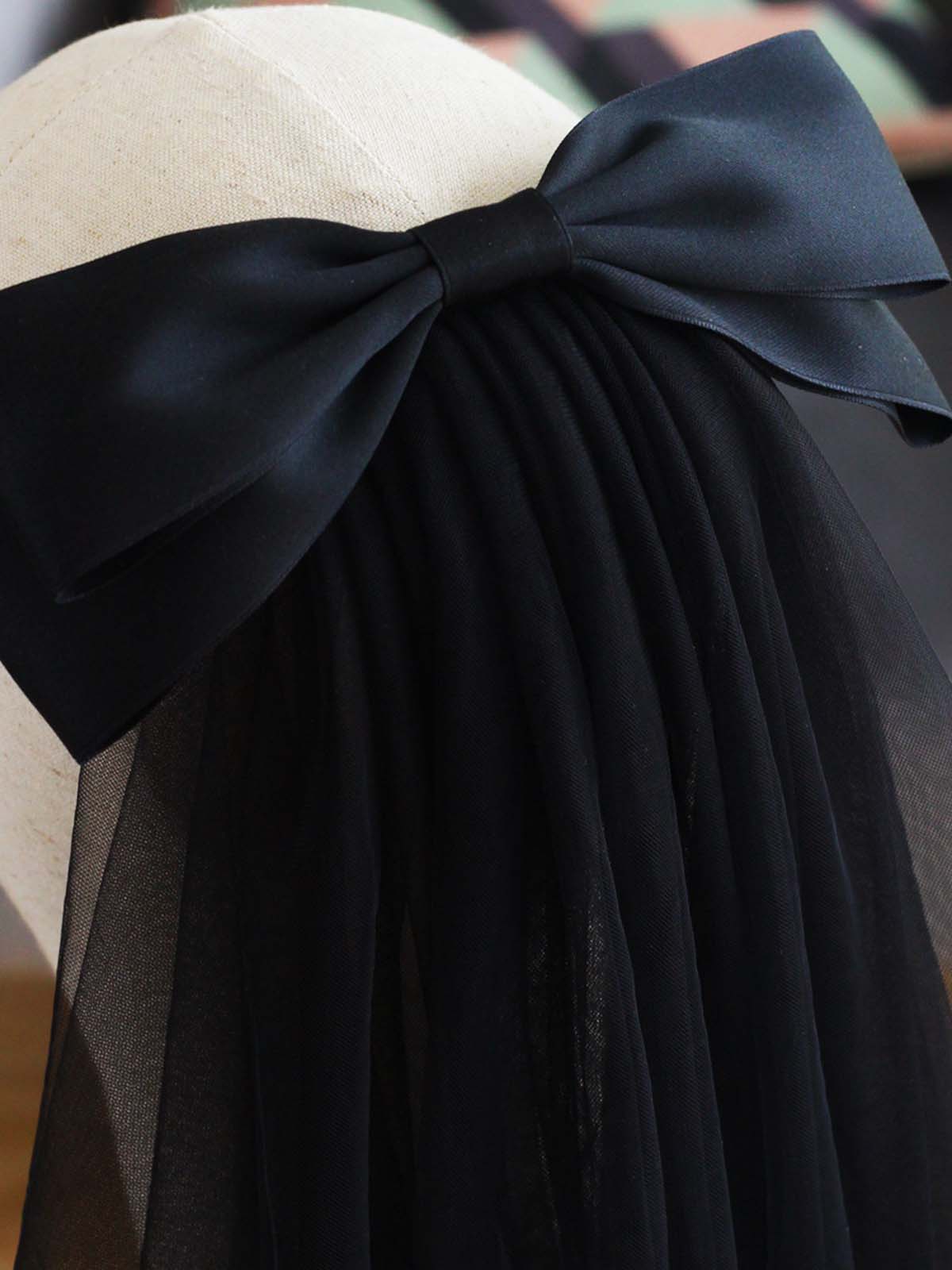 Voile De Mariée Joli En Tulle À Deux Niveaux Avec Nœud