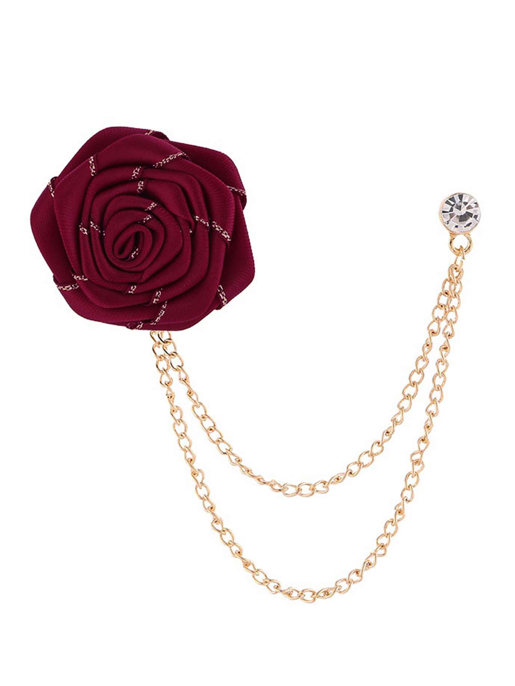 Broches De Revers Pomuyoo Tendance En Forme De Rose Pour Costume Homme