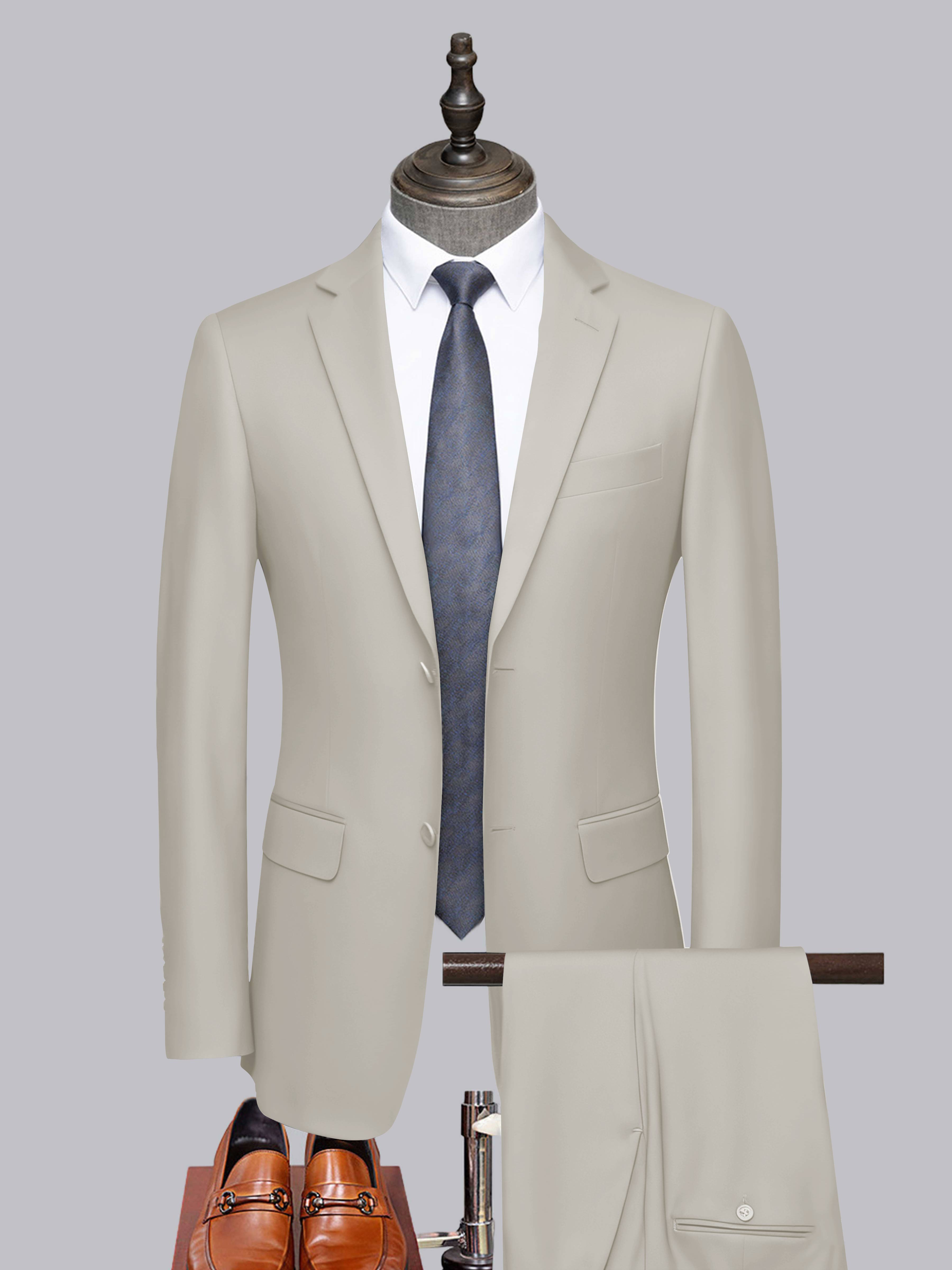 Costume Homme Tailorisé 2 Pièces À Deux Boutons Classique