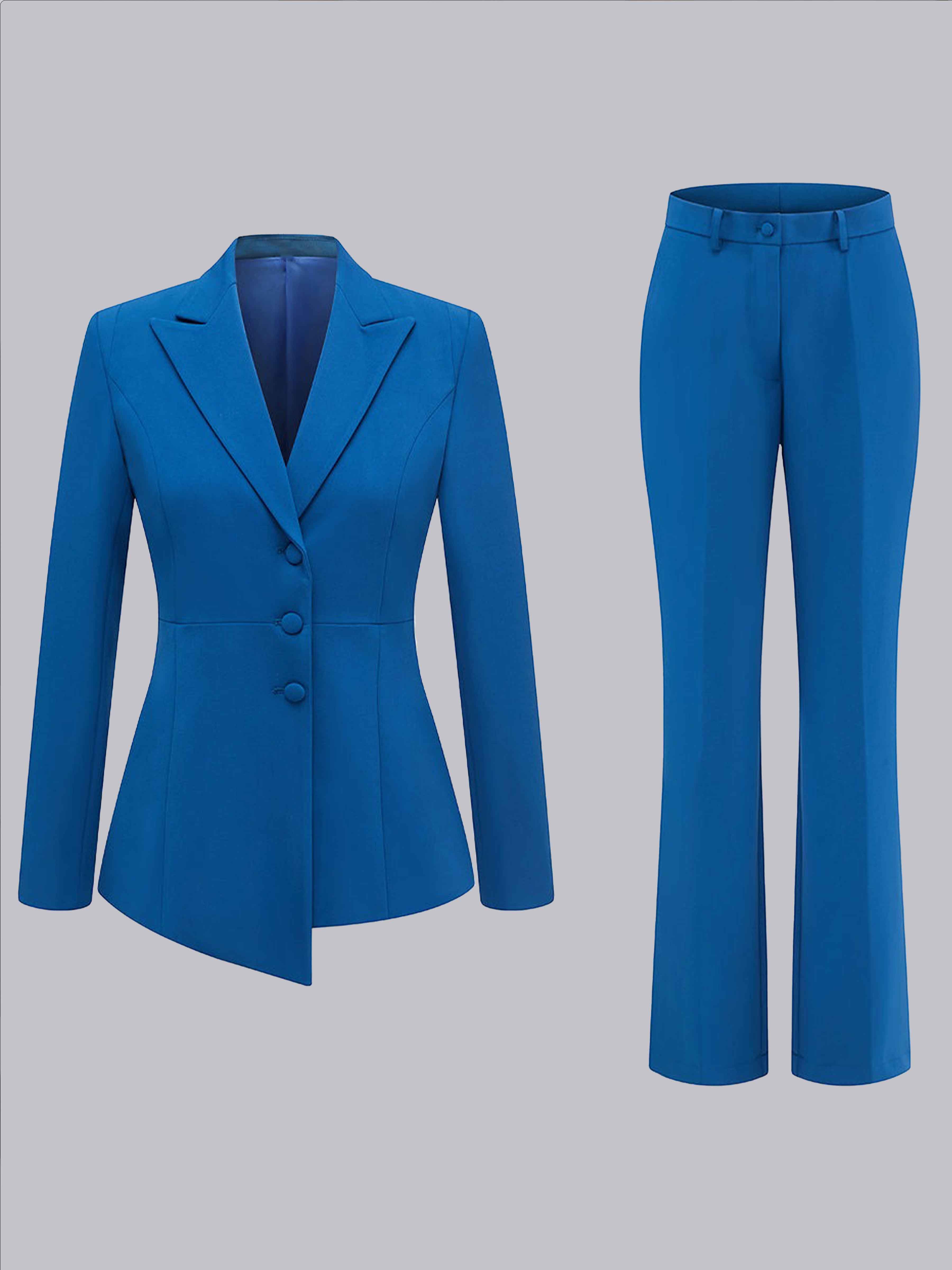 Costume Femme 2 Pièces À Mode Trois Boutons Pour Mariage