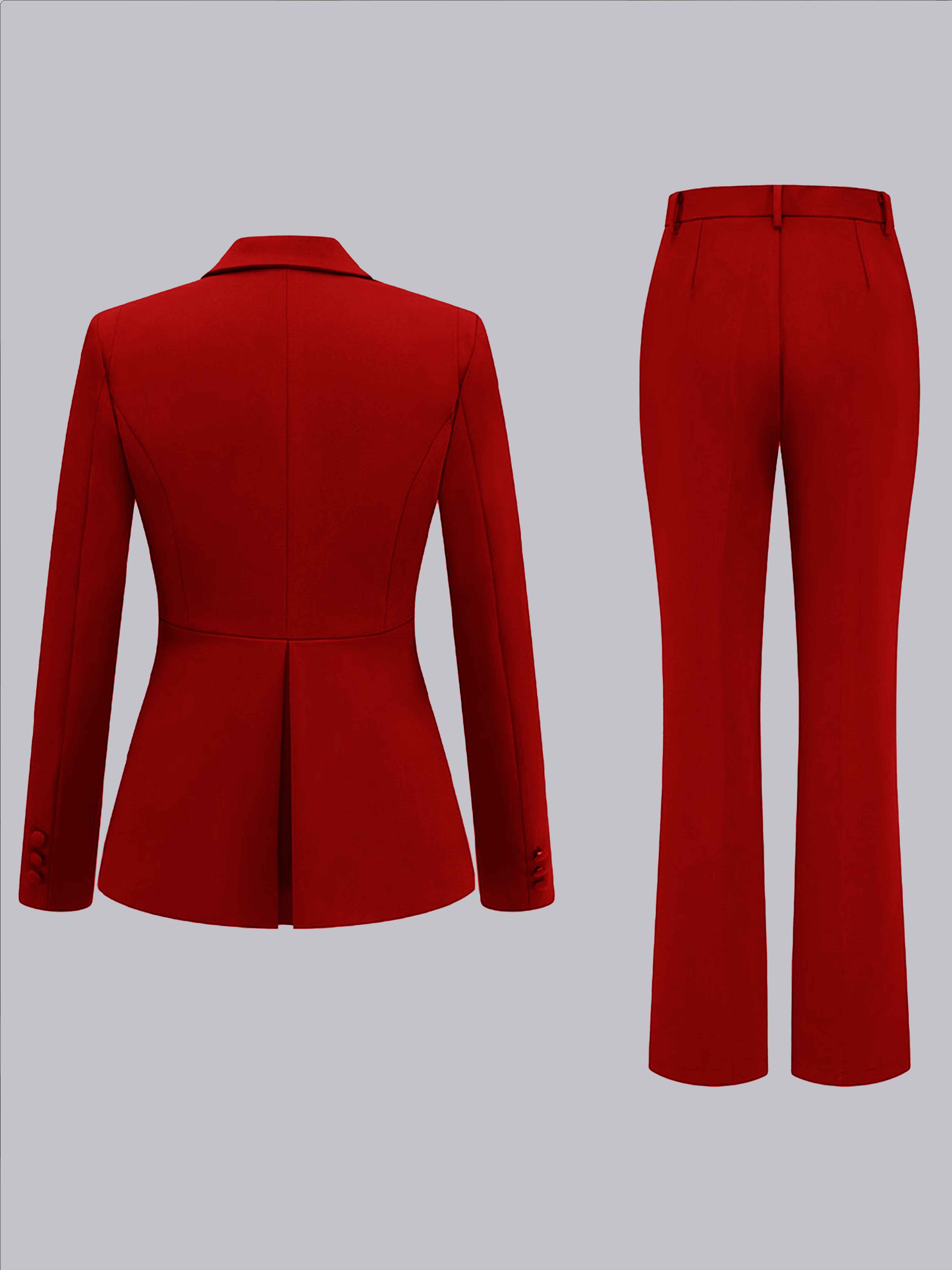Costume Femme 2 Pièces À Mode Trois Boutons Pour Mariage