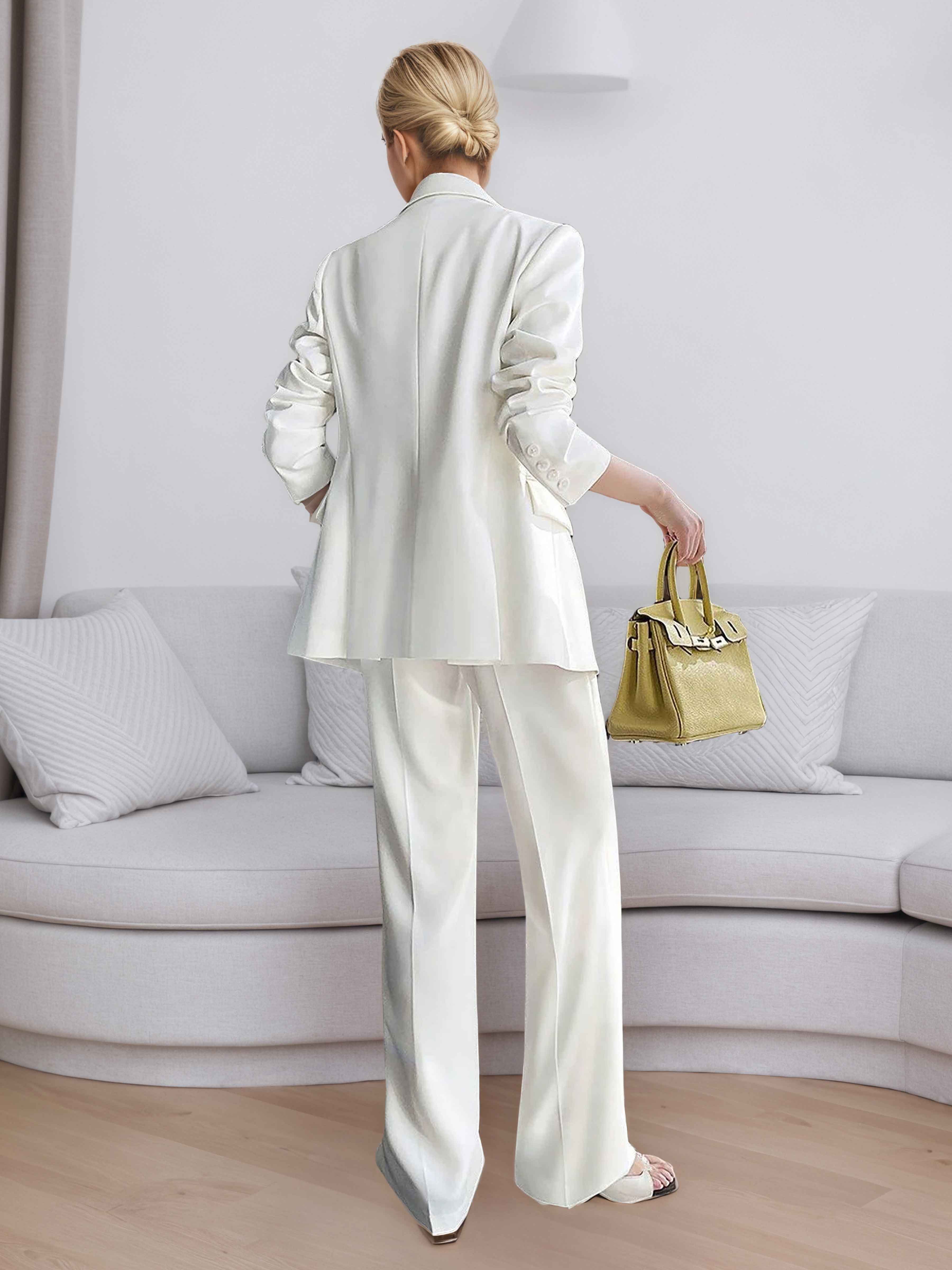Costume Femme 2 Pièces À Double Boutonnage Pour Mariage
