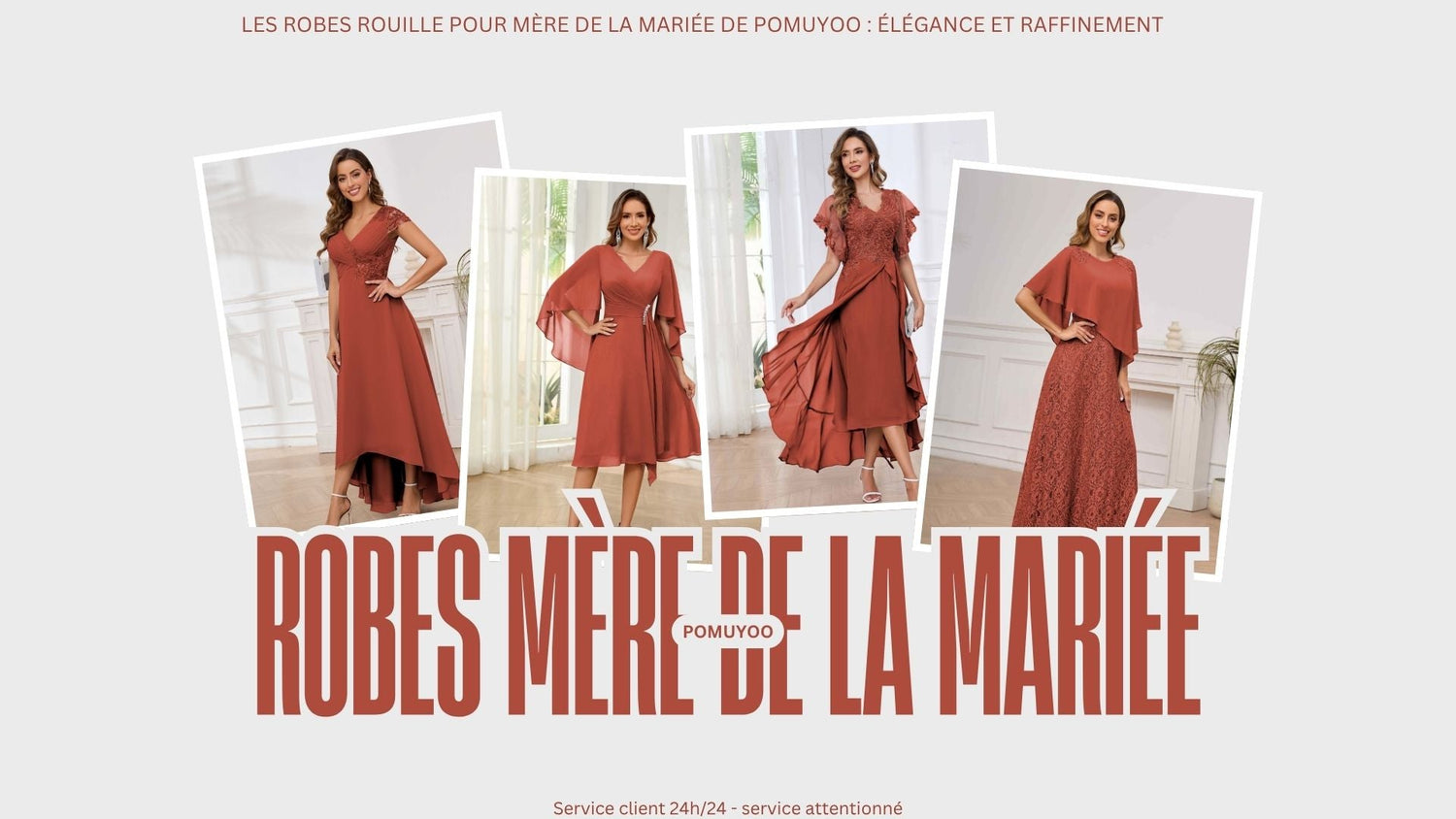 Les Robes Rouille pour Mère de la Mariée de POMUYOO : Élégance et Raffinement