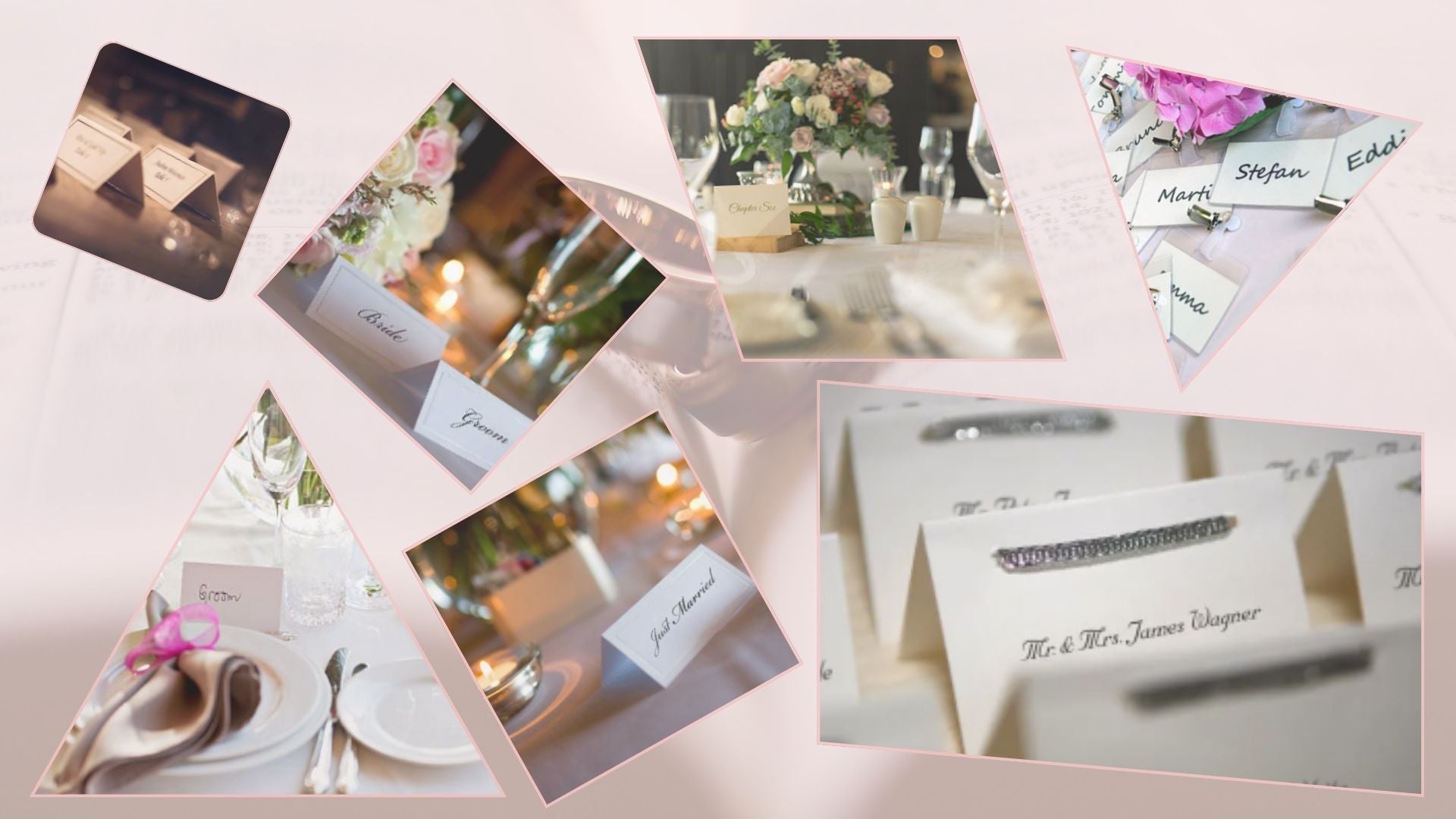 Des arrangements de table simplifiés grâce à des cartes de noms de mariage bien pensées